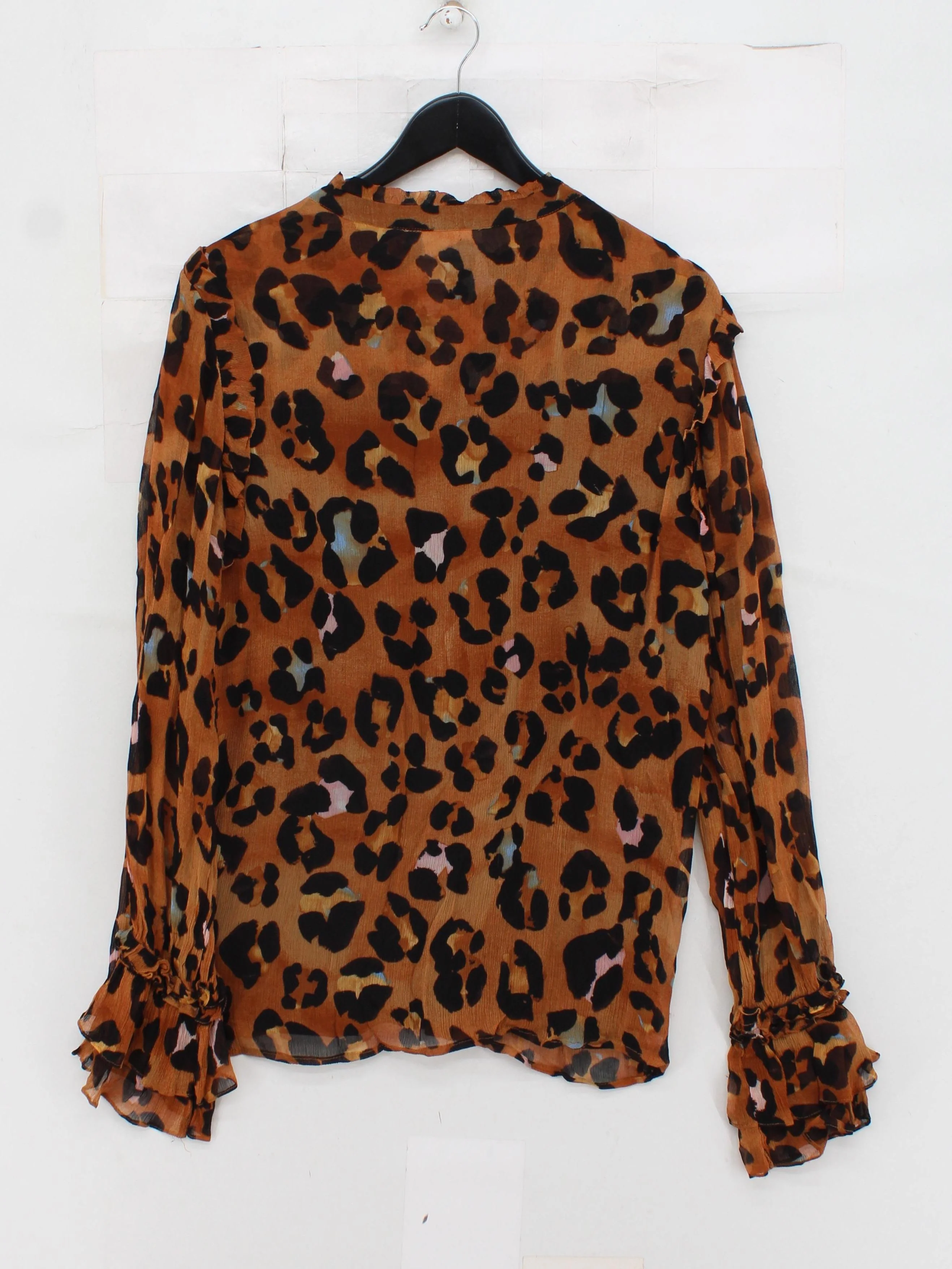 Fabienne Chapot Women's Blouse UK 14 Brown Viscose with Polyester, Rayon Basic - Image 2