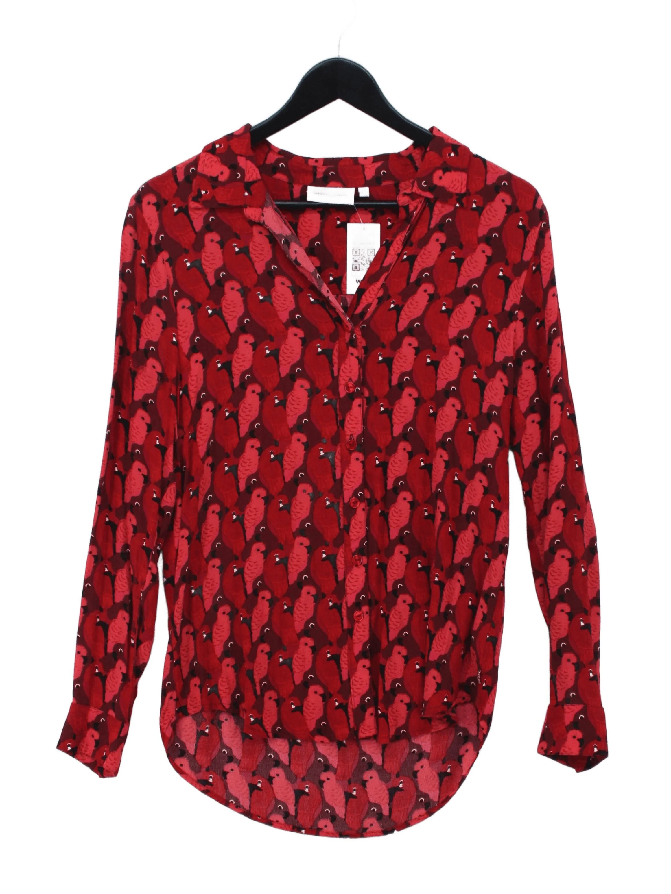Fabienne Chapot Women's Blouse XS Red 100% Viscose Basic
