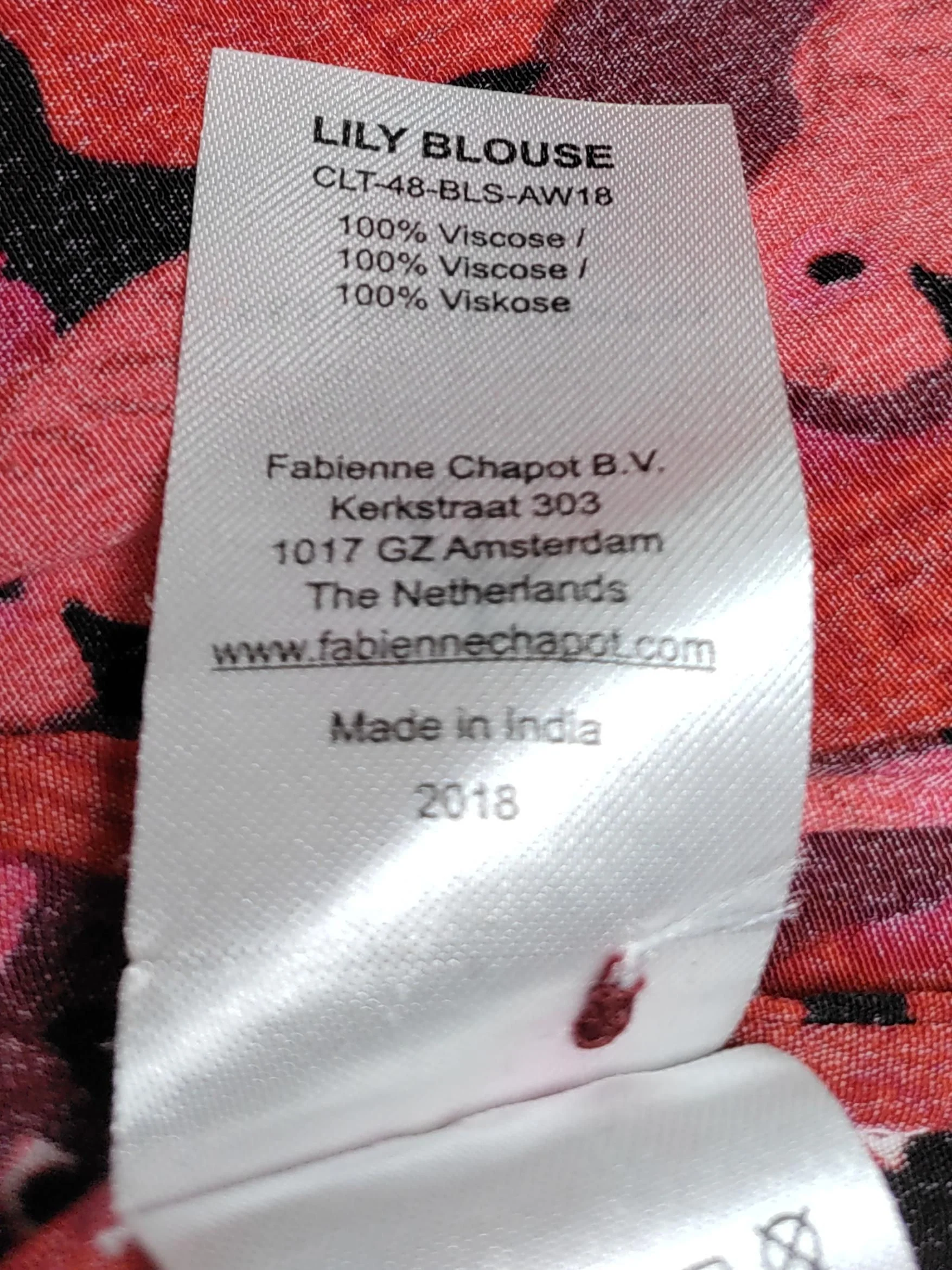 Fabienne Chapot Women's Blouse XS Red 100% Viscose Basic - Image 6