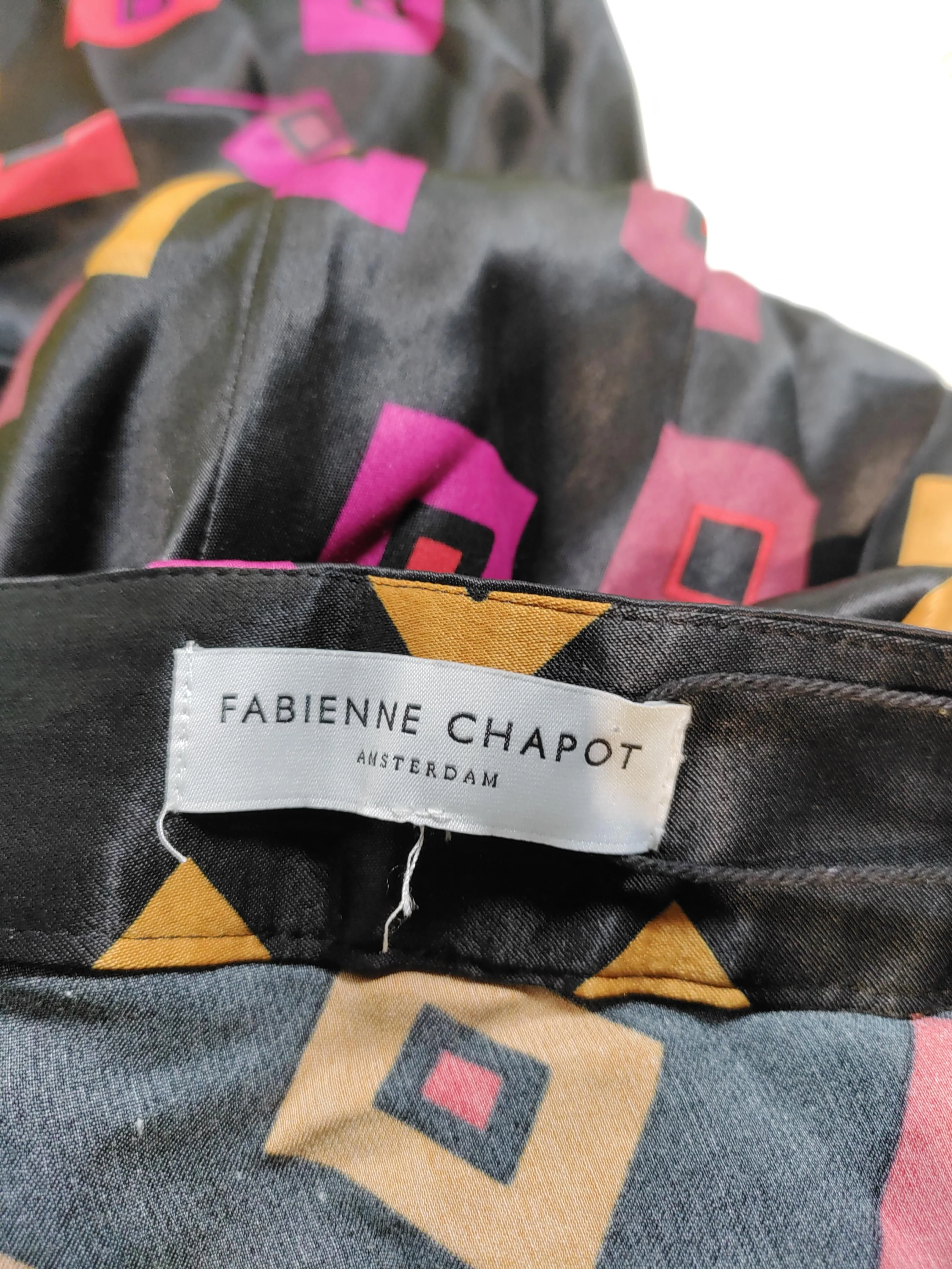 Fabienne Chapot Women's Midi Skirt M Black Geometric 100% Viscose Midi A-Line - Image 5