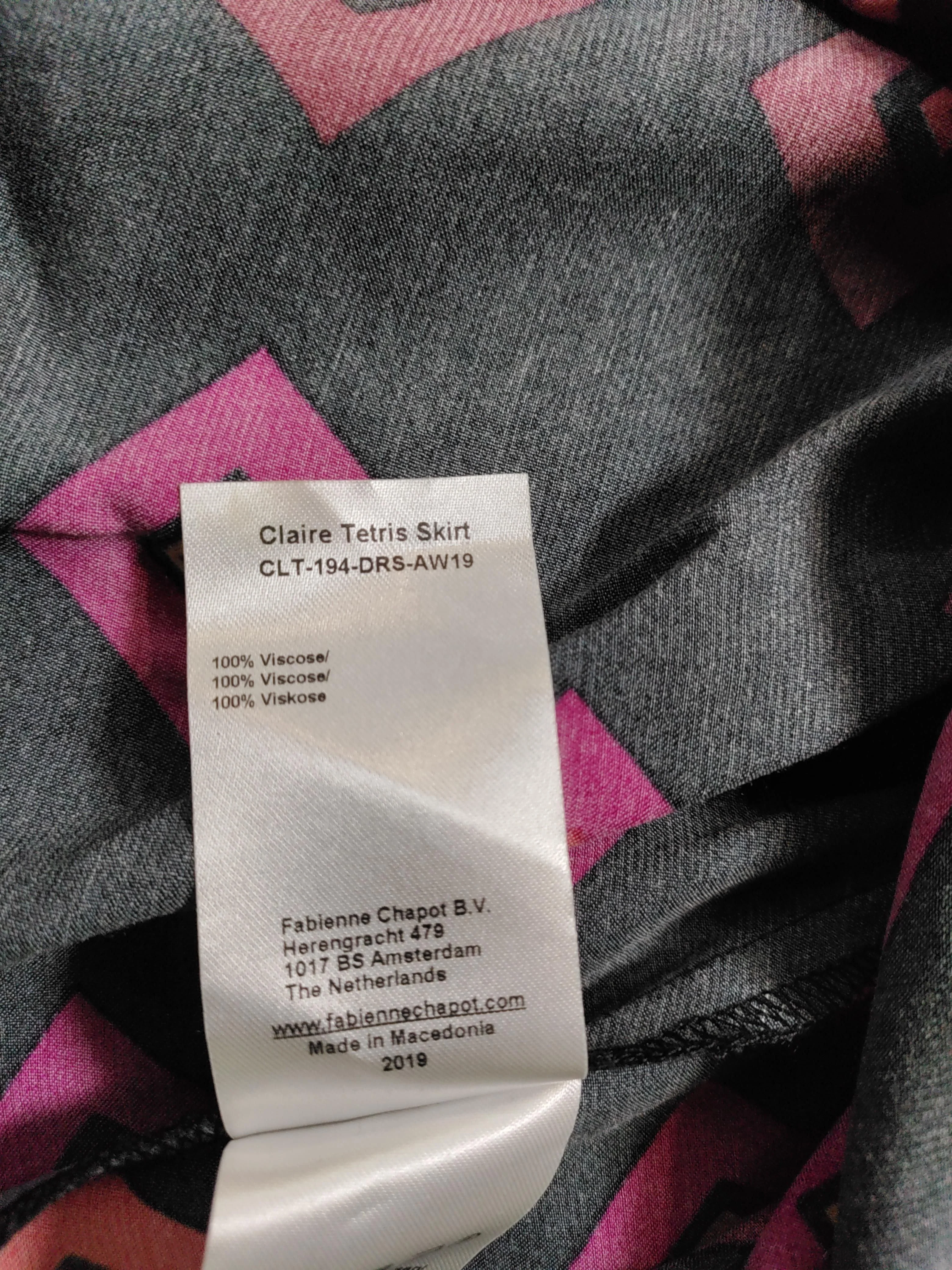 Fabienne Chapot Women's Midi Skirt M Black Geometric 100% Viscose Midi A-Line - Image 6