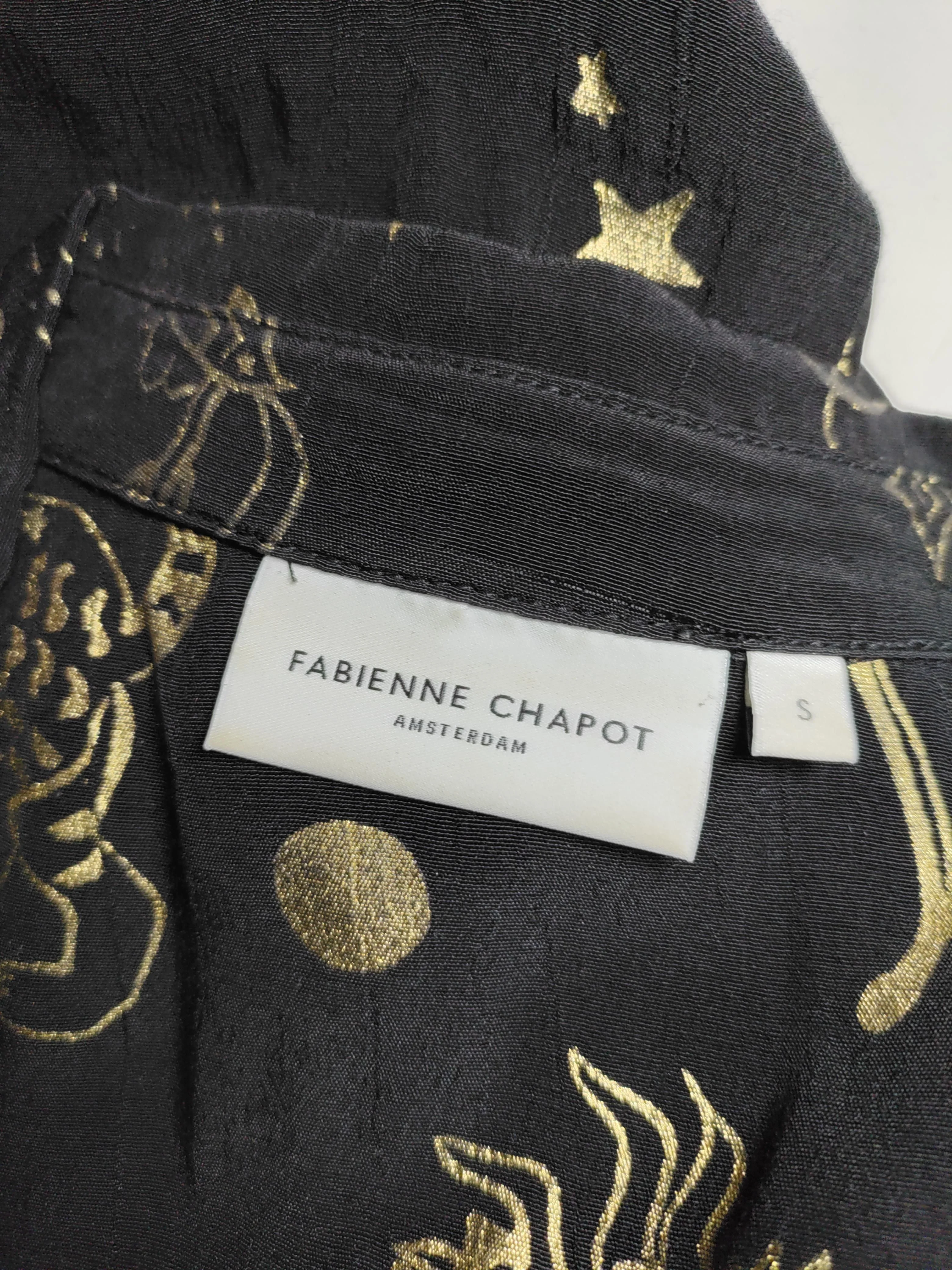 Fabienne Chapot Women's Shirt S Black 100% Other Long Sleeve Collared Basic - Image 5