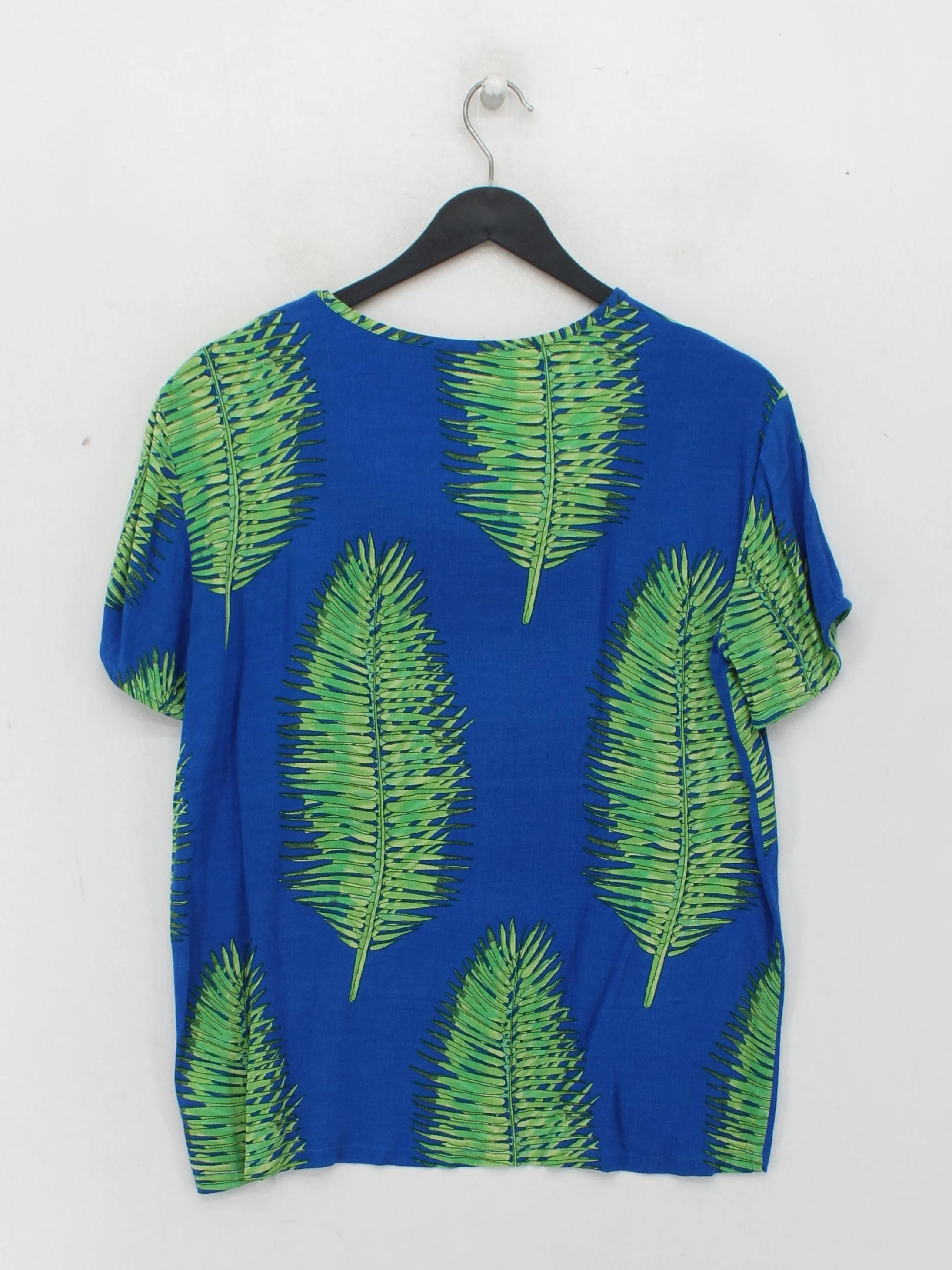 Fabienne Chapot Women's Top S Blue 100% Viscose Short Sleeve Round Neck Basic - Image 2