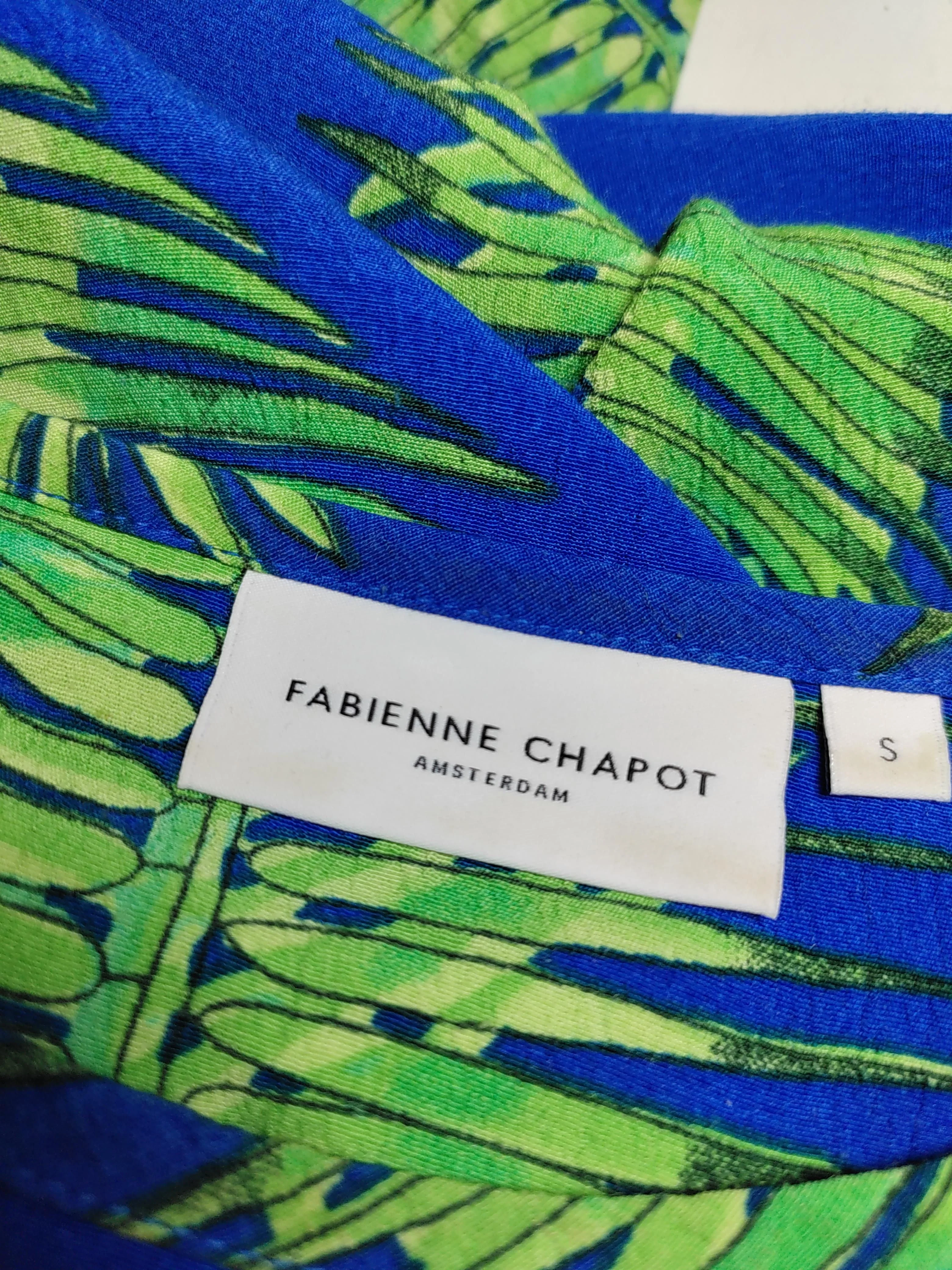 Fabienne Chapot Women's Top S Blue 100% Viscose Short Sleeve Round Neck Basic - Image 5