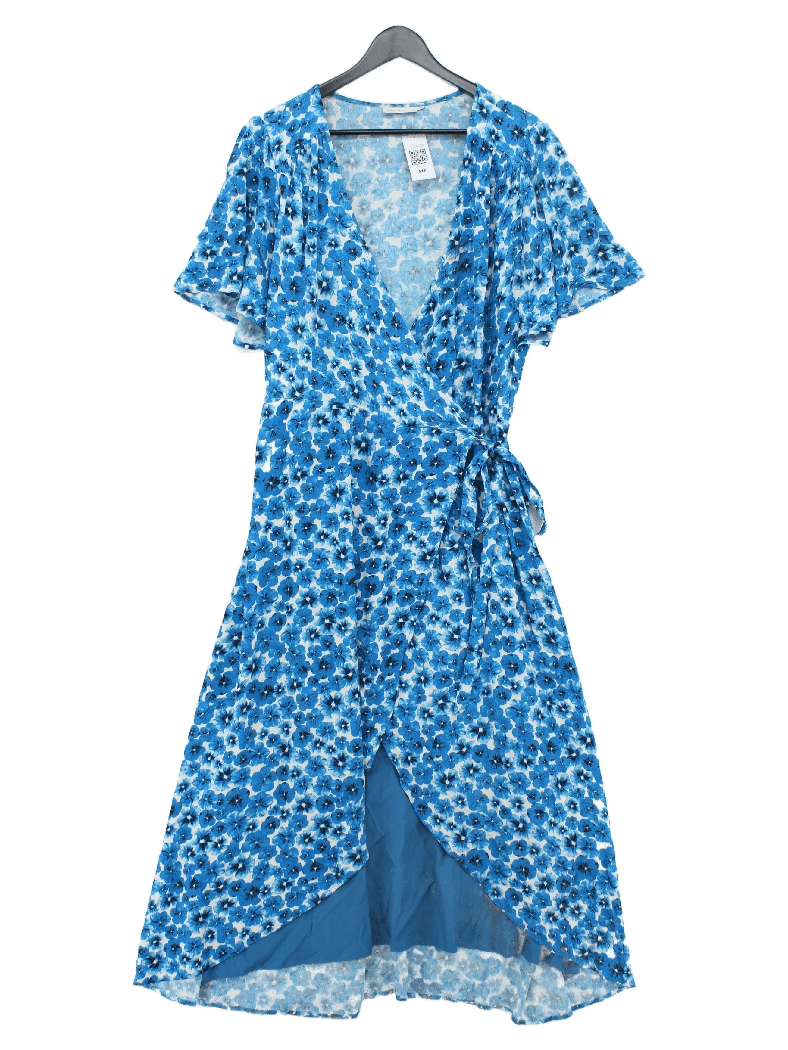 Fabienne Chapot Wrap Midi Dress in Blue