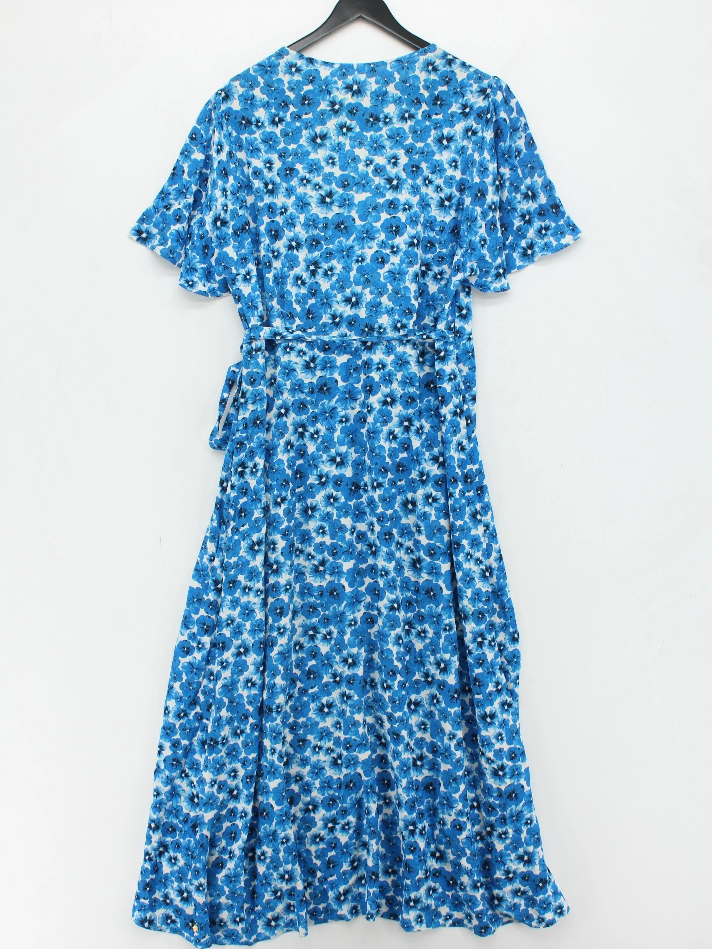 Fabienne Chapot Wrap Midi Dress in Blue - Image 2