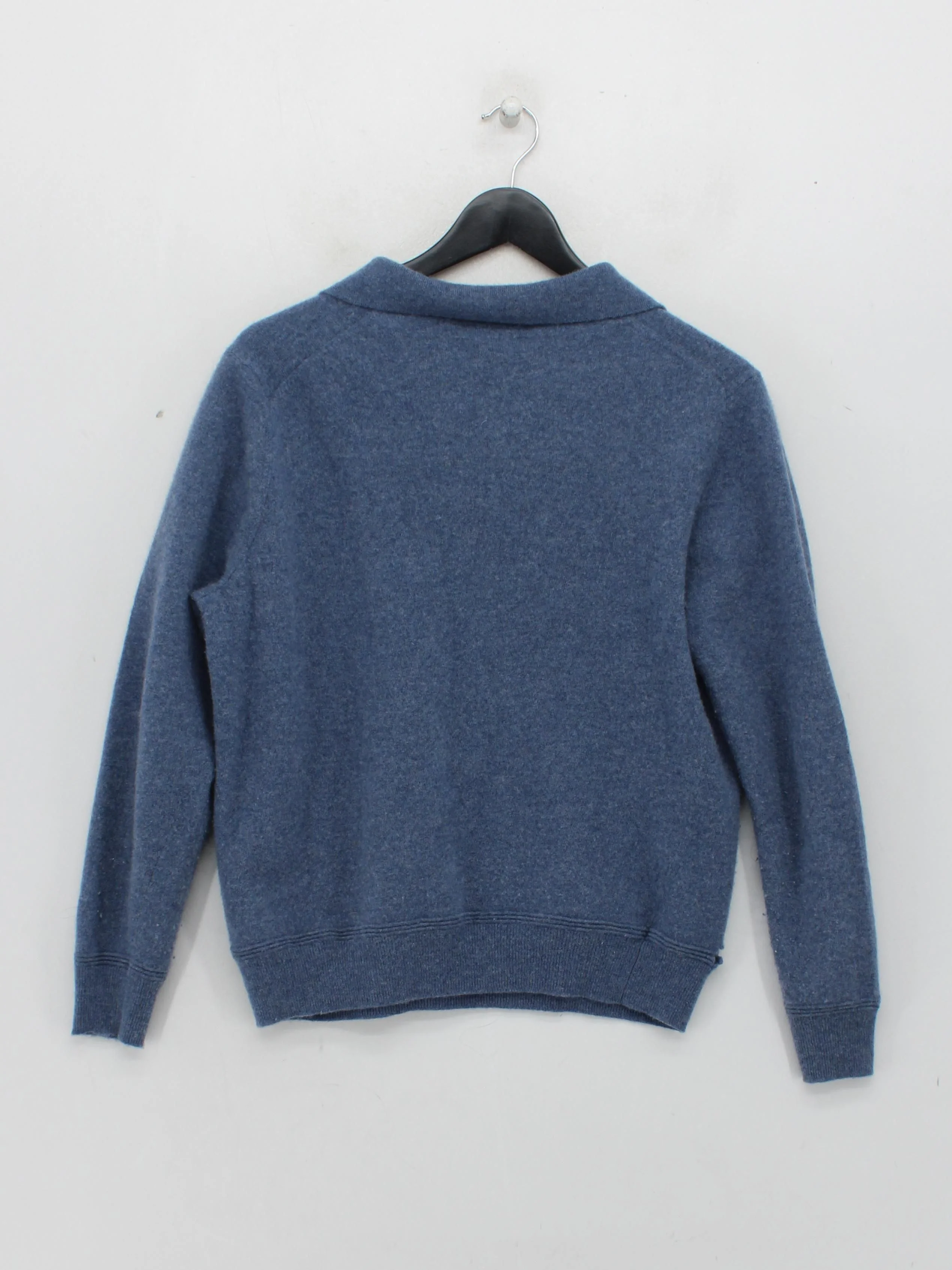 Farhi Men's Jumper L Blue Wool with Cashmere Collared Pullover - Image 2