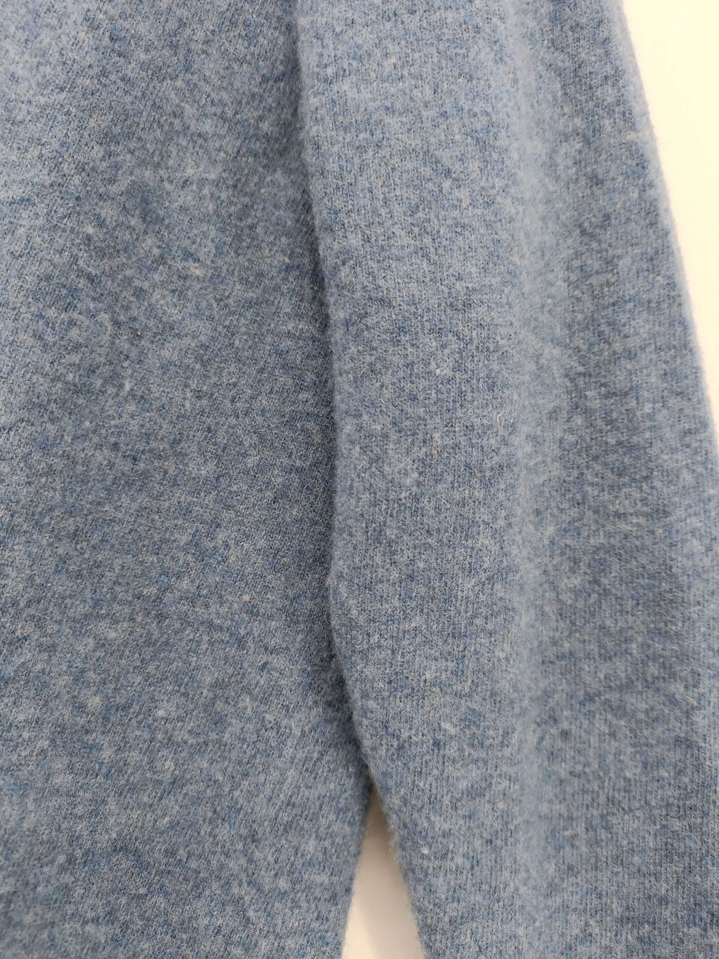 Farhi Men's Jumper L Blue Wool with Cashmere Collared Pullover - Image 5