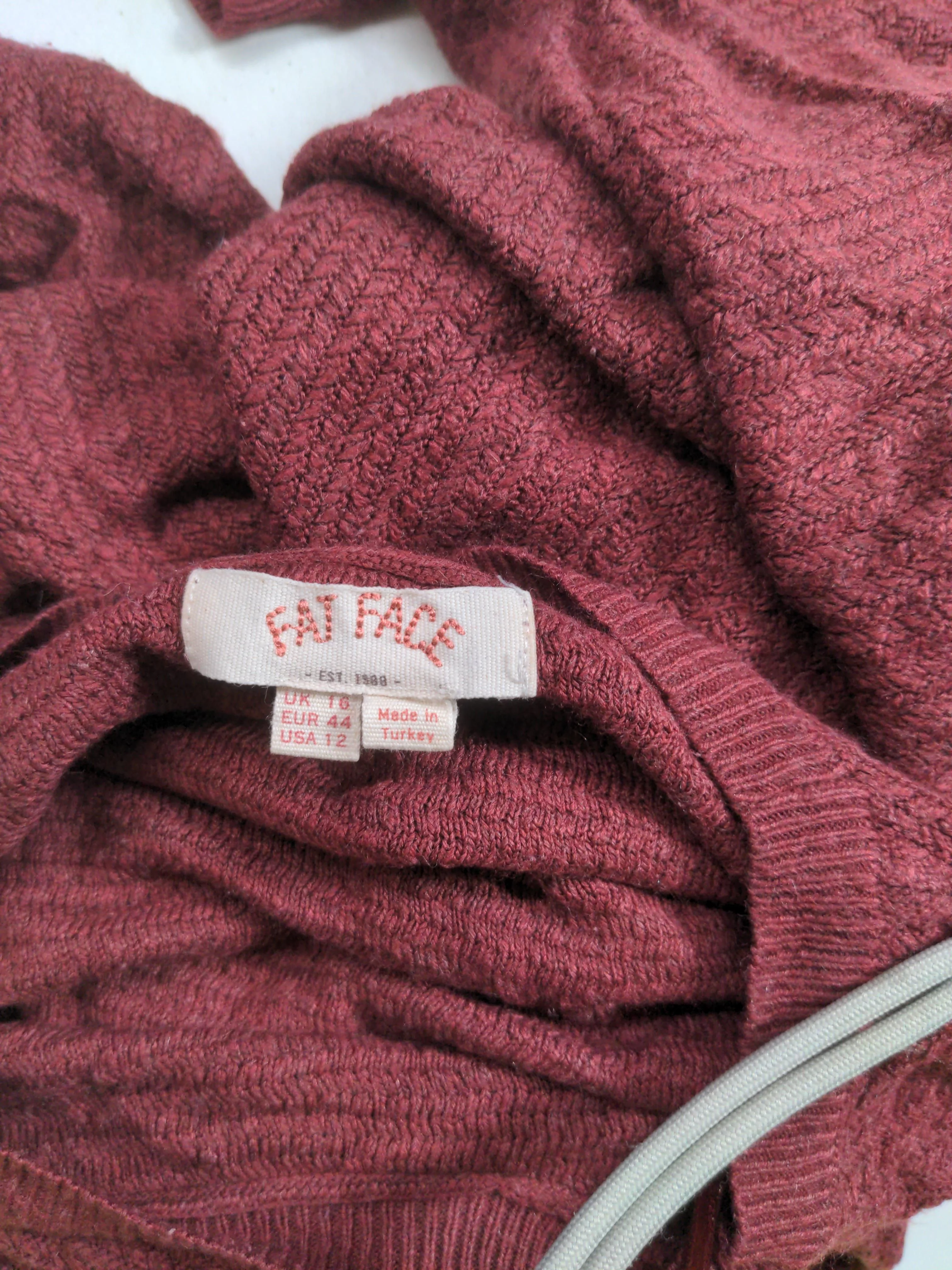 Fat Face Jumper Mini Dress UK16 in Red - Image 5