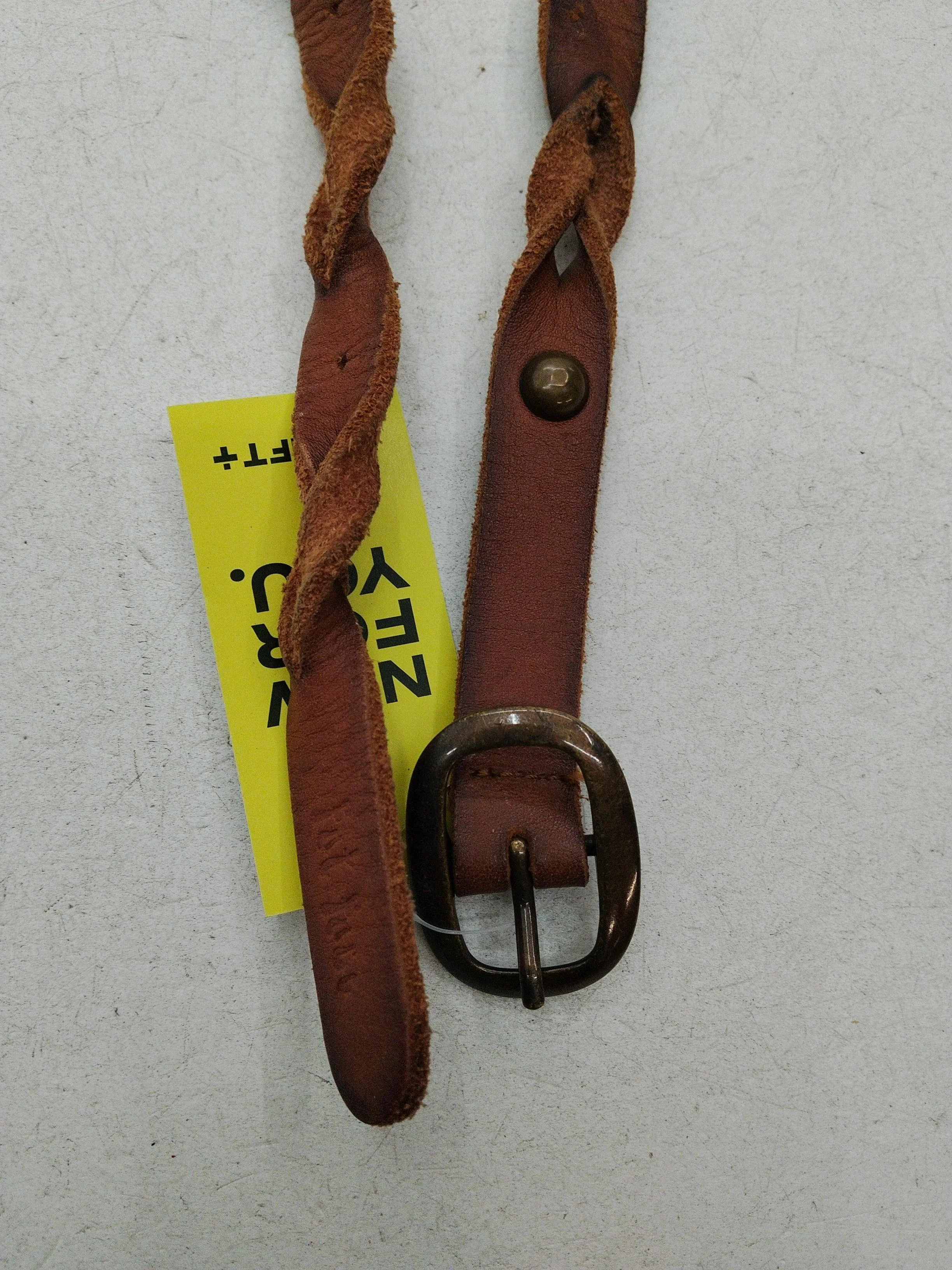 Fat Face Men's Belt M Brown 100% Leather Braided/Woven Belt - Image 3