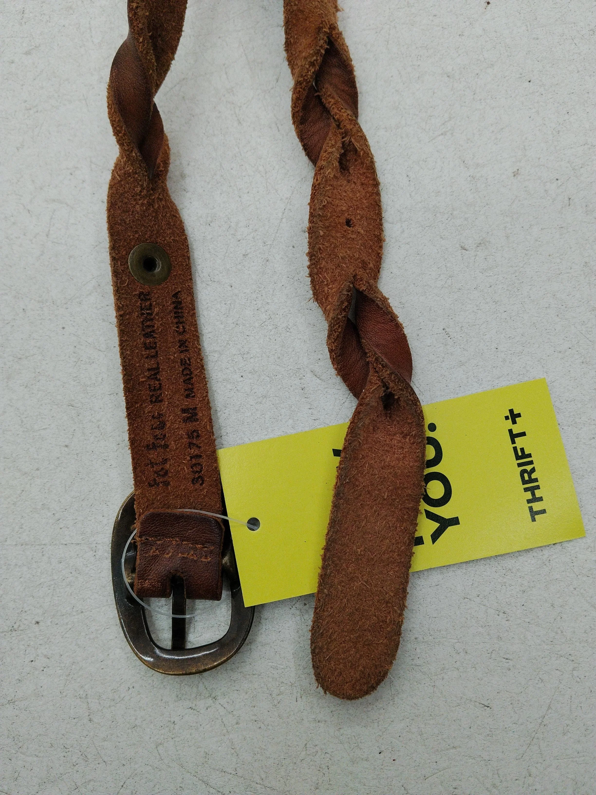 Fat Face Men's Belt M Brown 100% Leather Braided/Woven Belt - Image 4