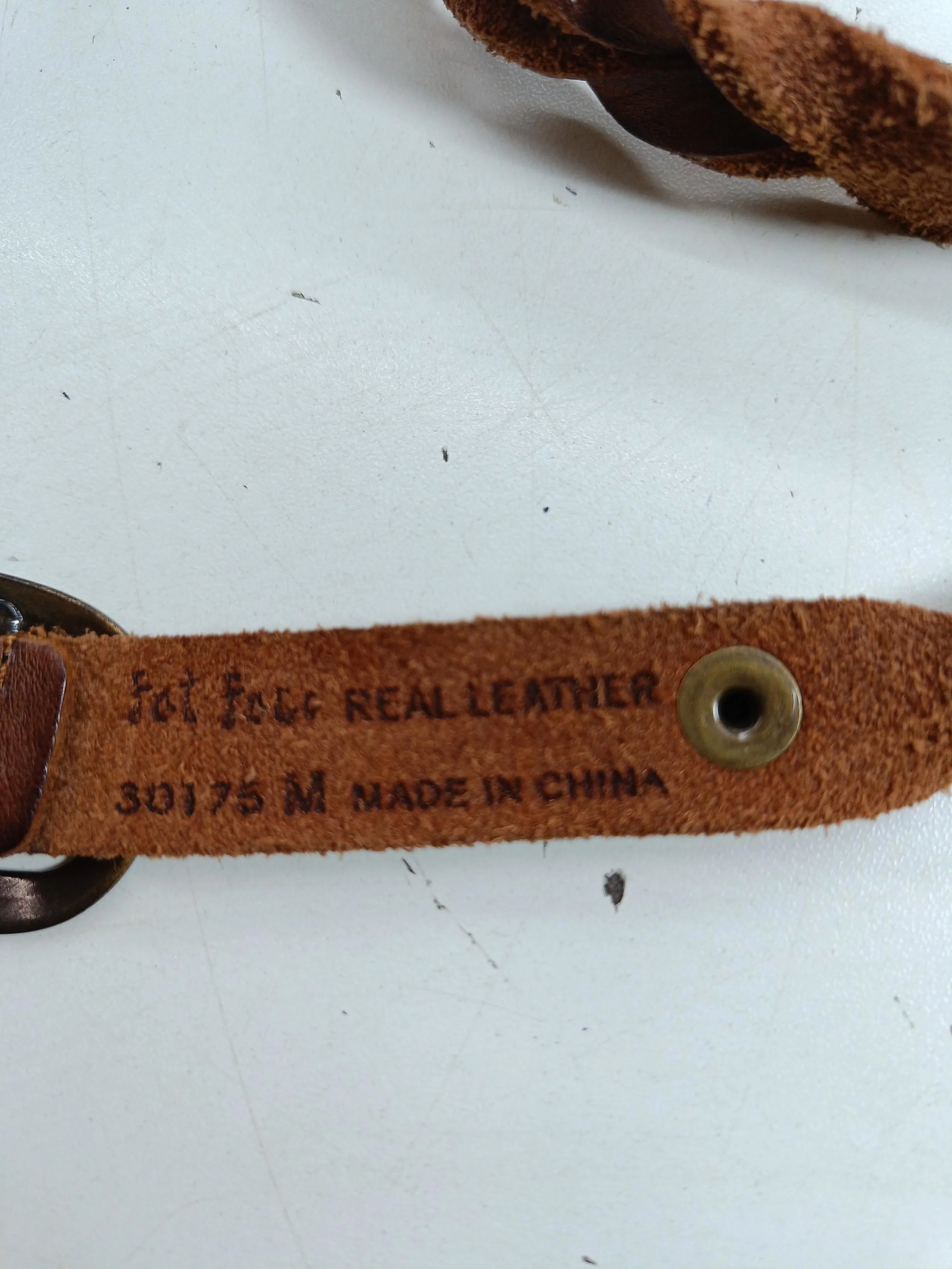 Fat Face Men's Belt M Brown 100% Leather Braided/Woven Belt - Image 5
