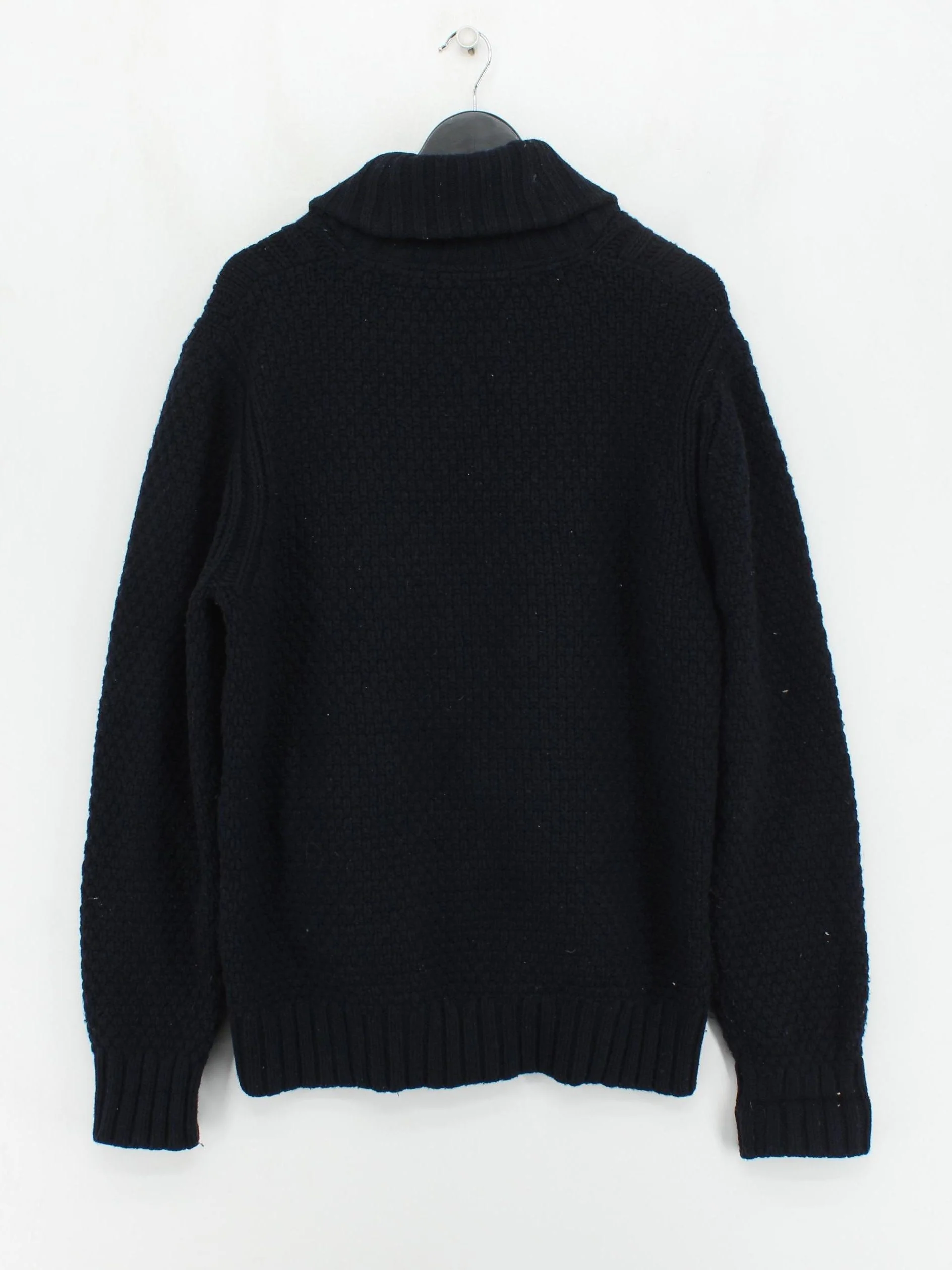 Fat Face Men's Cardigan L Black Wool with Nylon Collared Cardigan - Image 2