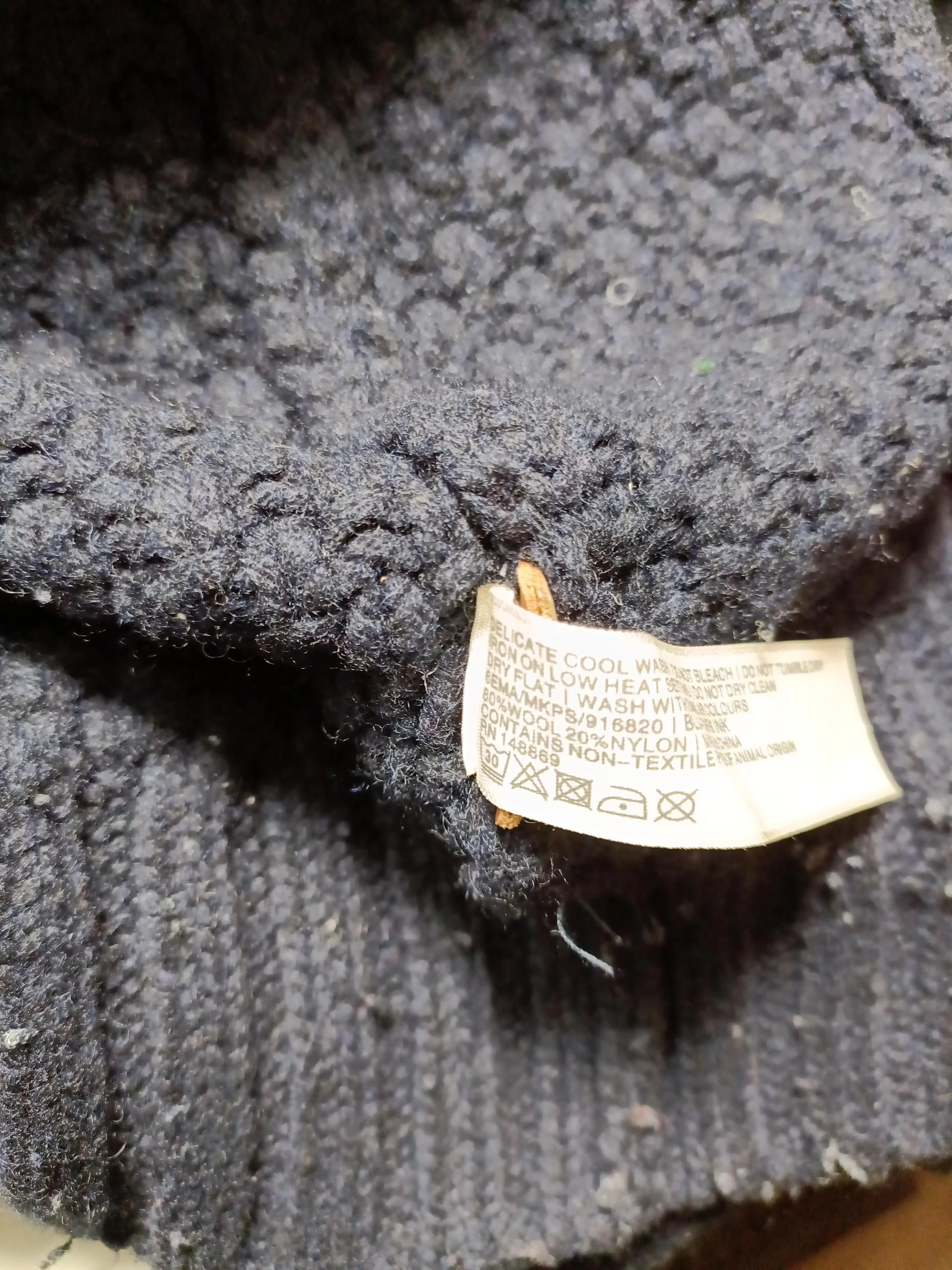 Fat Face Men's Cardigan L Black Wool with Nylon Collared Cardigan - Image 7