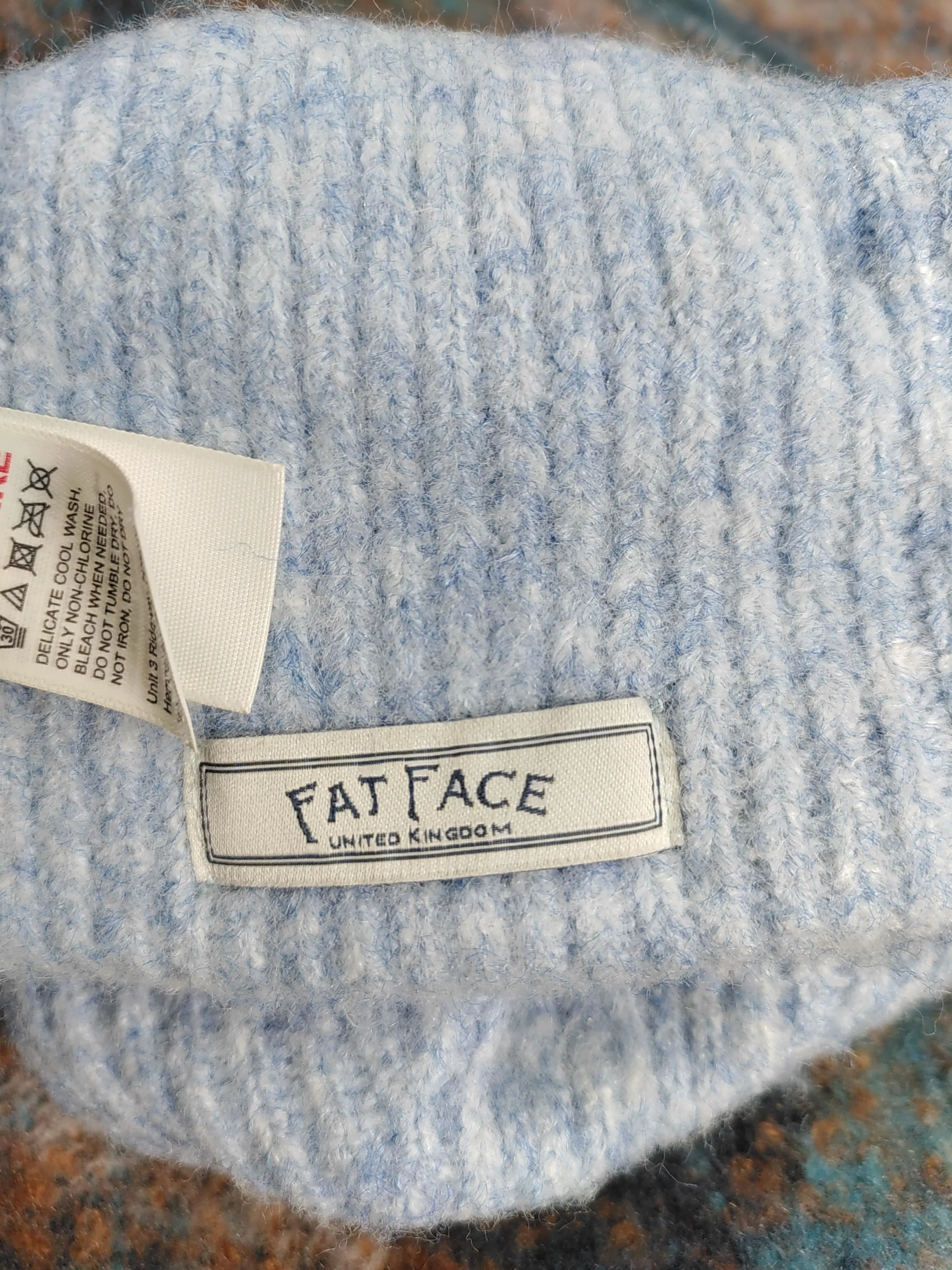 Fat Face Men's Hat L Blue 100% Other Beanie - Image 5