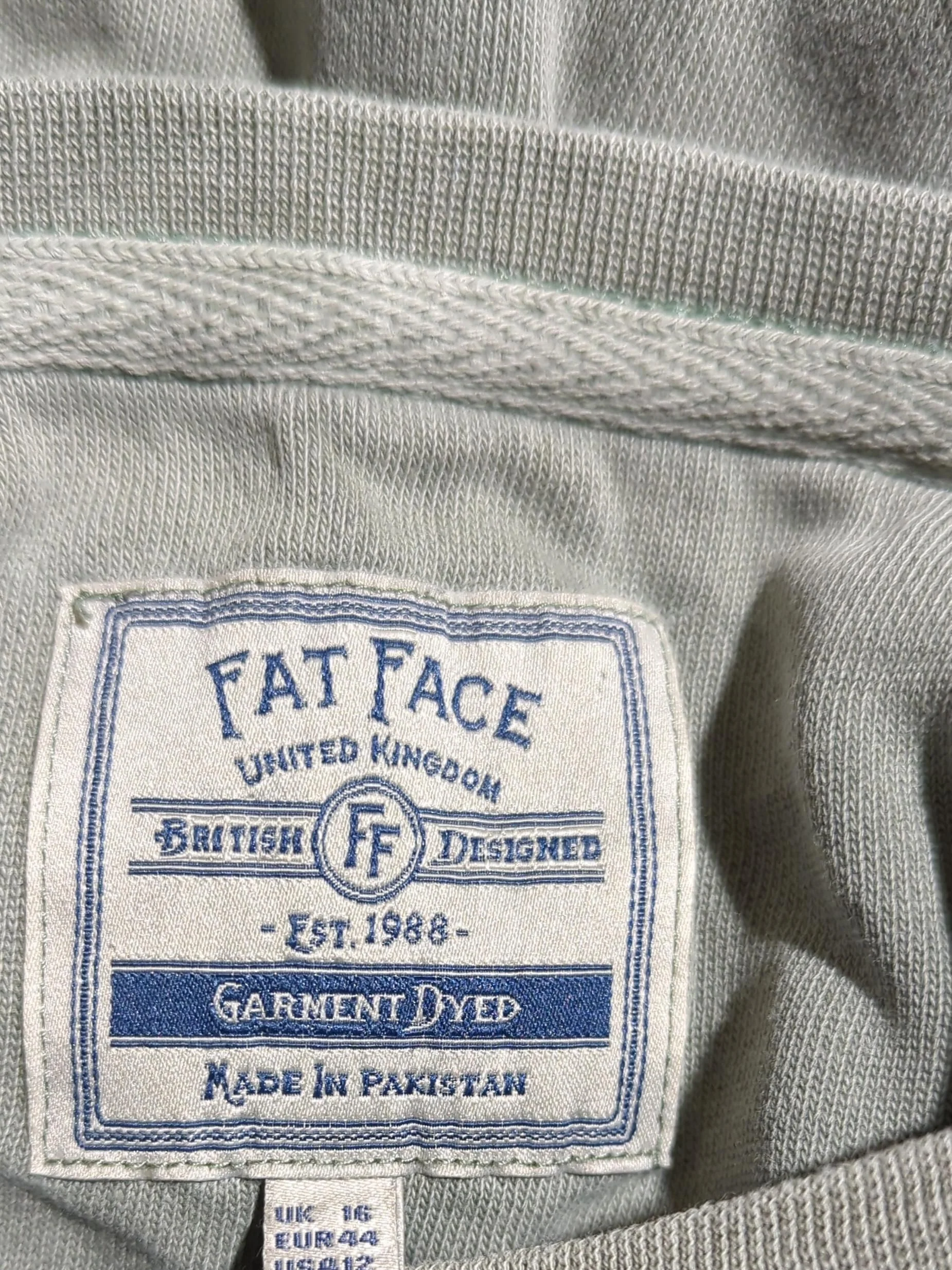 Fat Face Men's Hoodie L Green Cotton with Elastane Pullover - Image 6