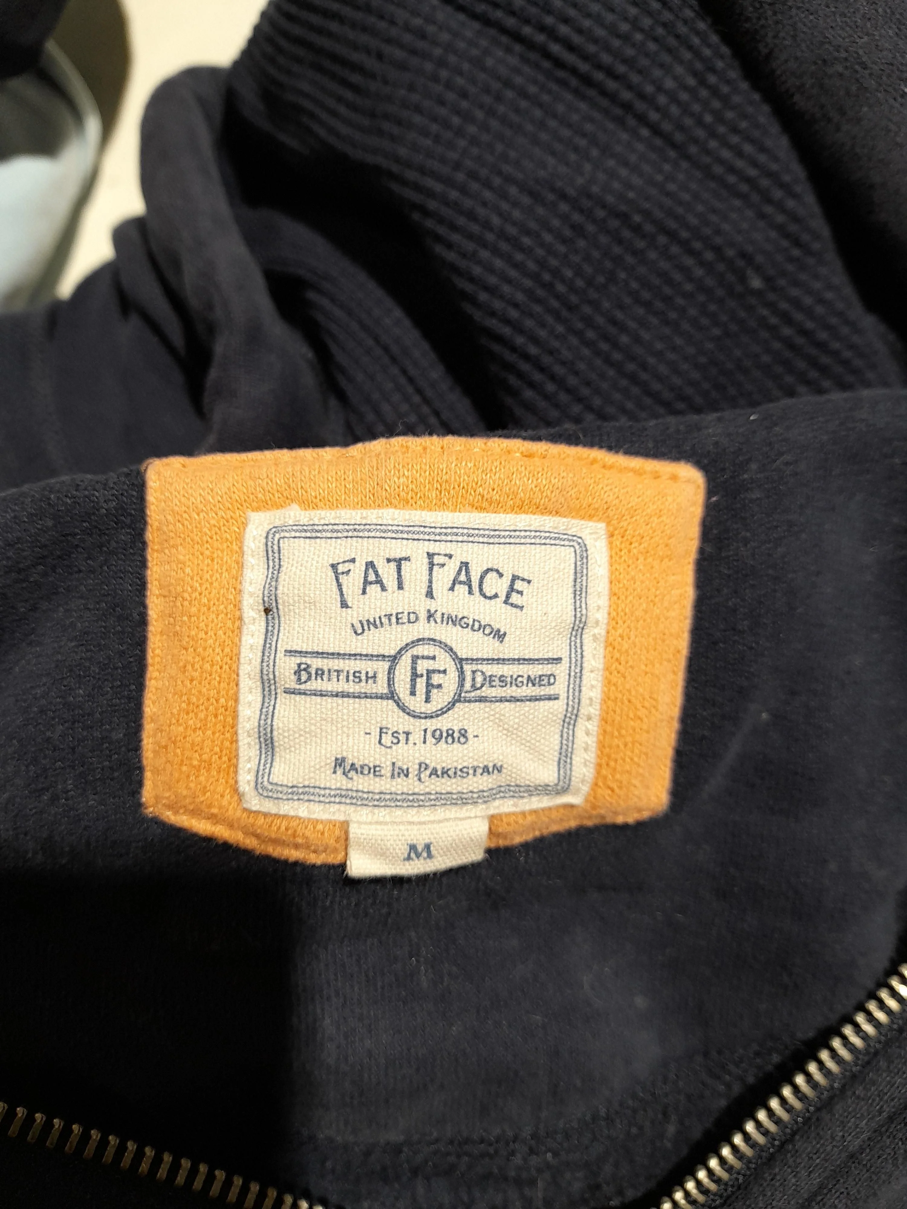 Fat Face Men's Hoodie M Blue Cotton with Polyester Pullover - Image 7