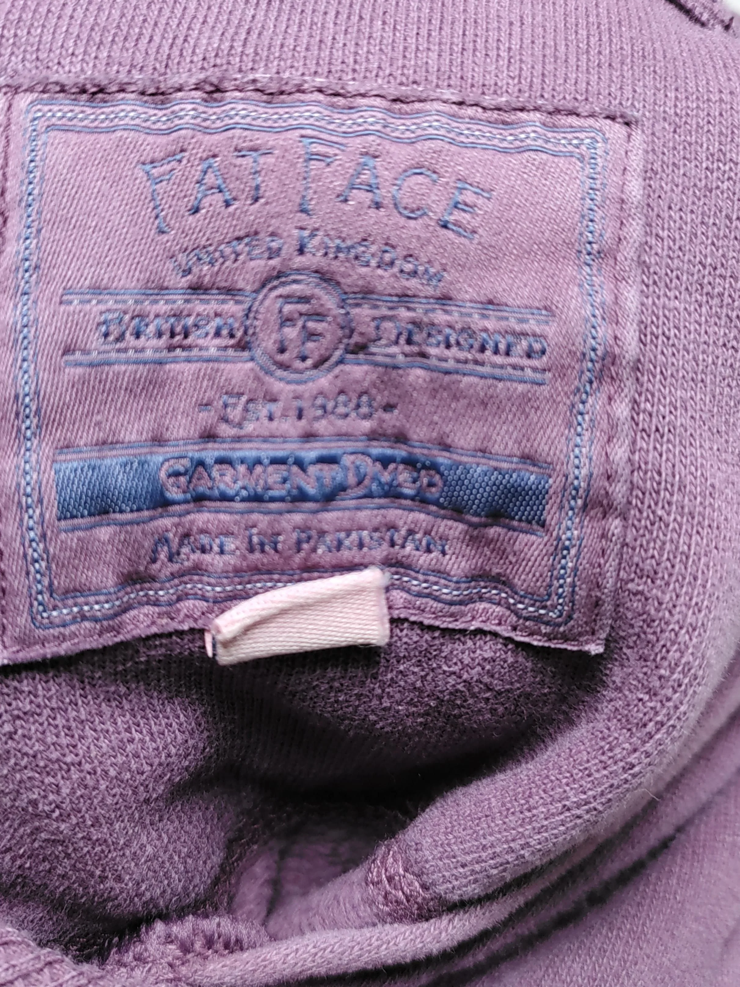 Fat Face Men's Hoodie M Purple Cotton with Elastane Pullover - Image 5