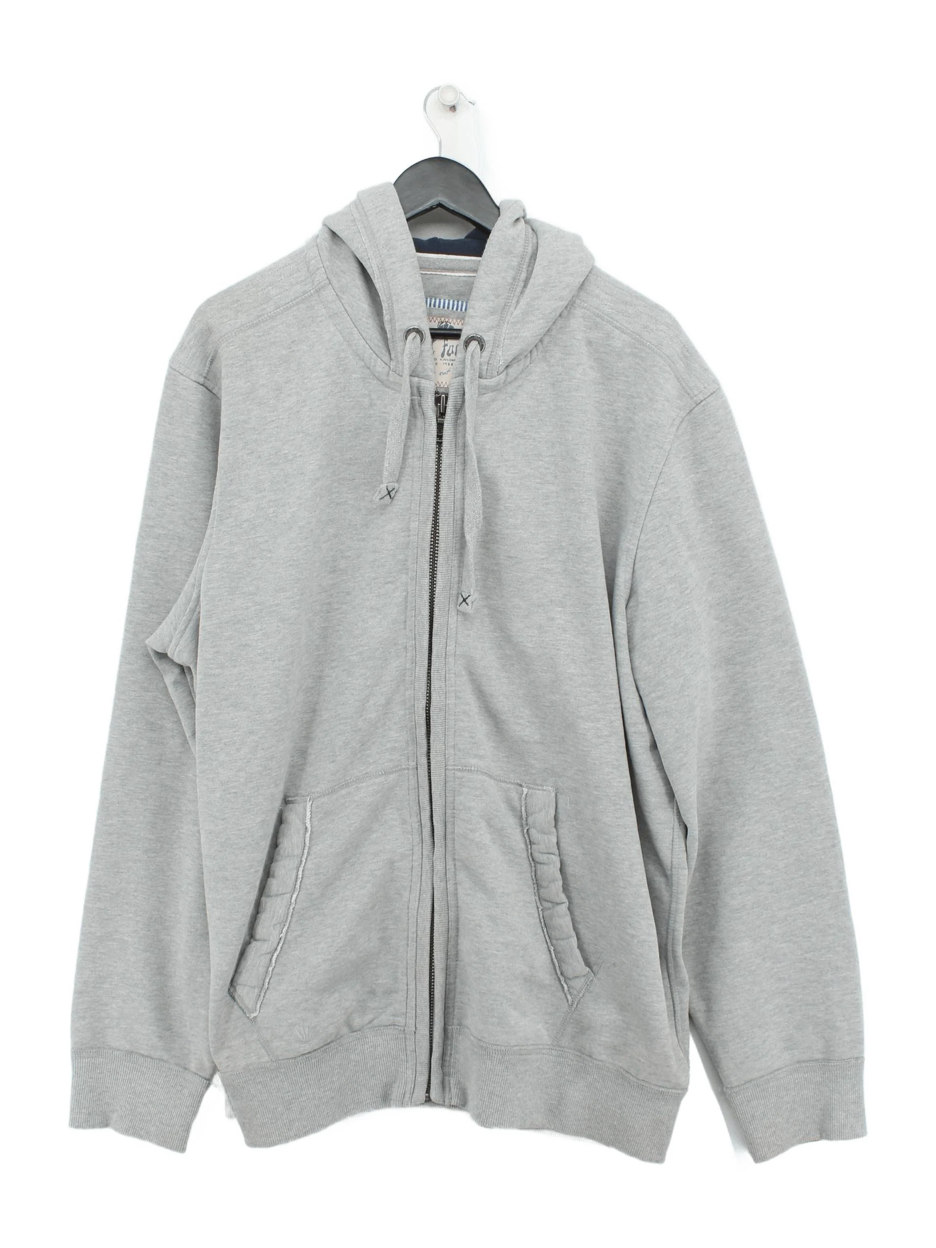 Fat Face Men's Hoodie XXL Grey Cotton with Polyester Pullover