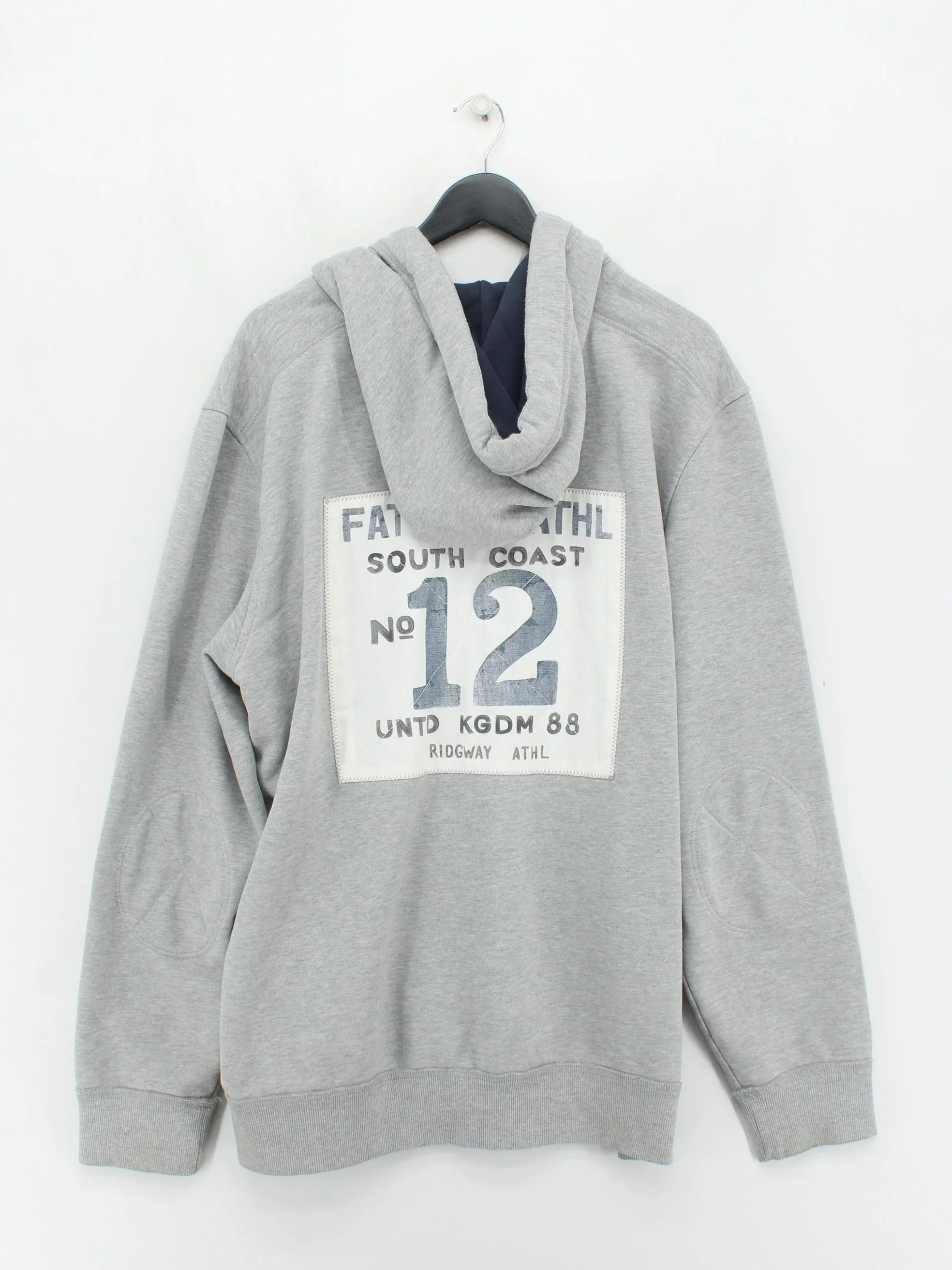 Fat Face Men's Hoodie XXL Grey Cotton with Polyester Pullover - Image 2
