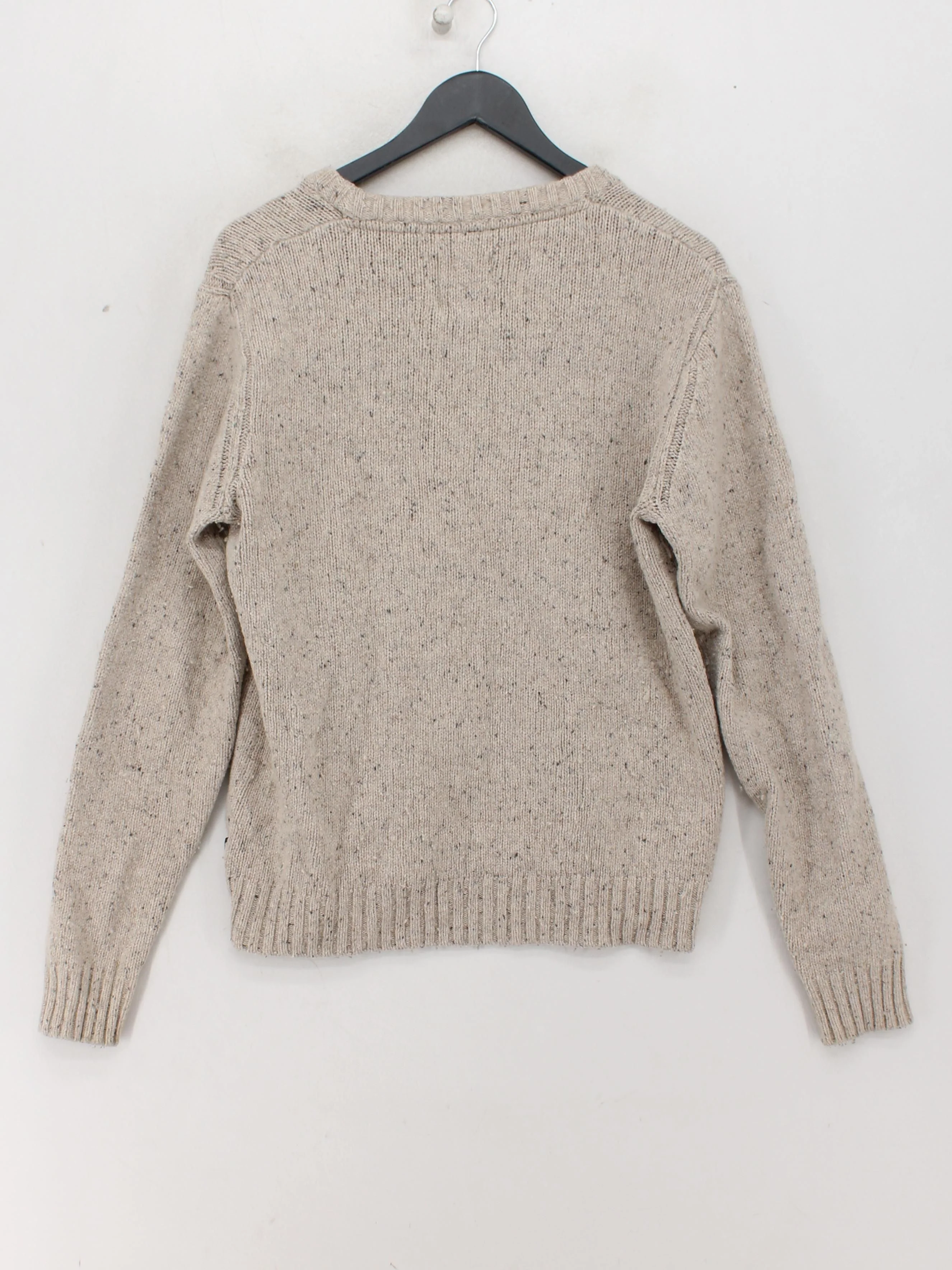 Fat Face Men's Jumper M Cream Cotton with Nylon, Wool Round Neck Pullover - Image 2