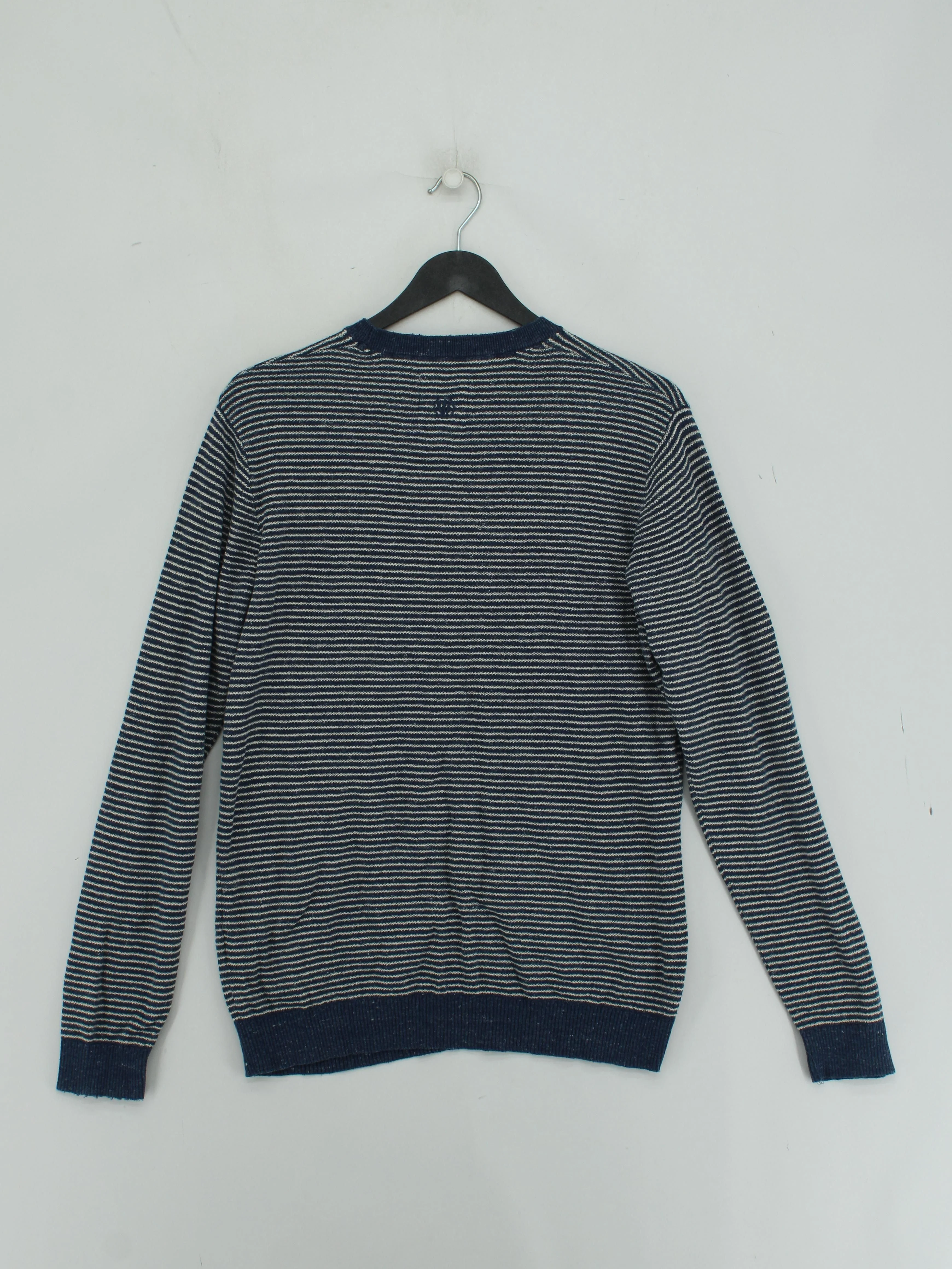 Fat Face Men's Jumper S Blue Striped 100% Other Crew Neck Pullover - Image 2