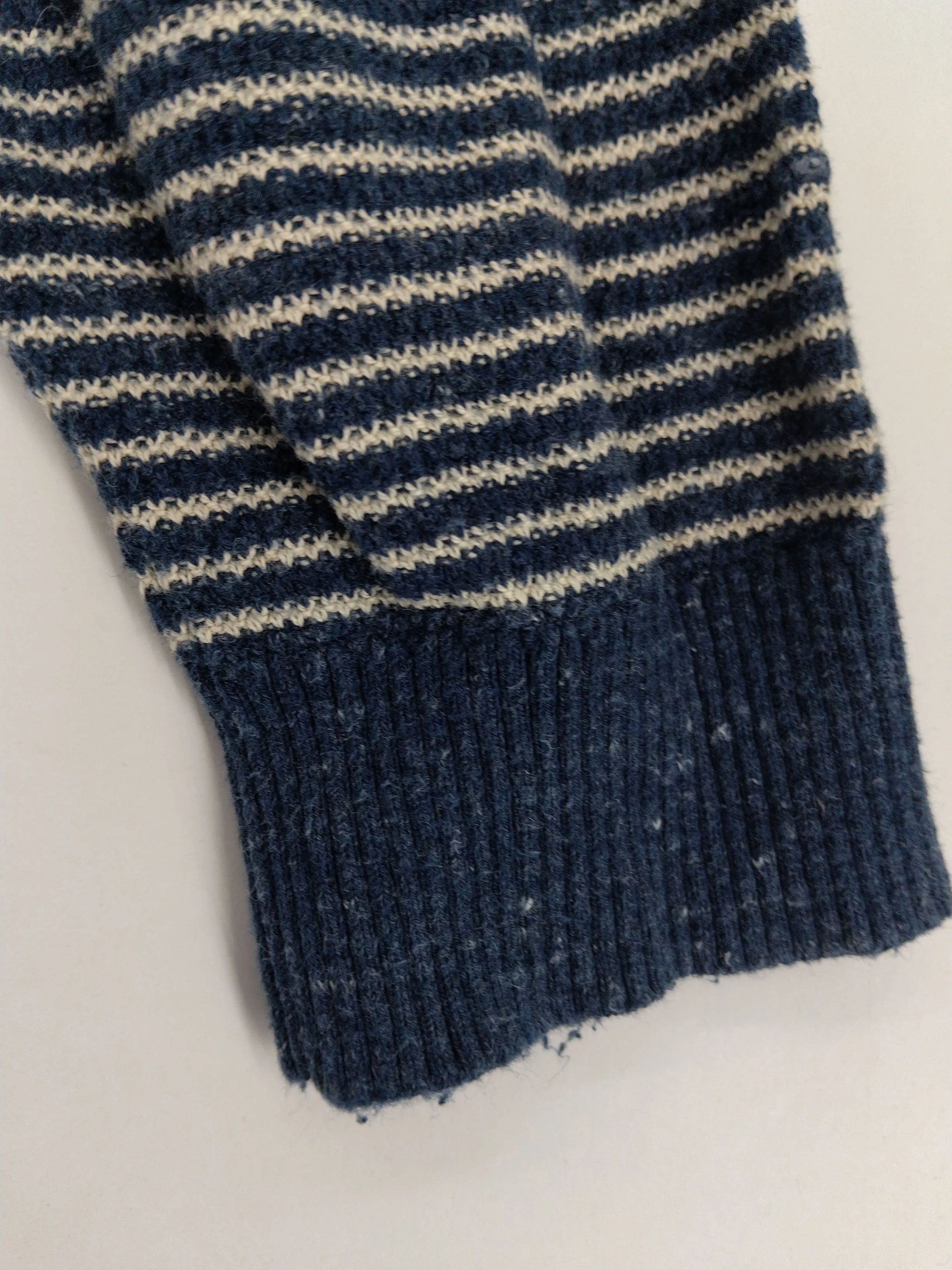 Fat Face Men's Jumper S Blue Striped 100% Other Crew Neck Pullover - Image 5
