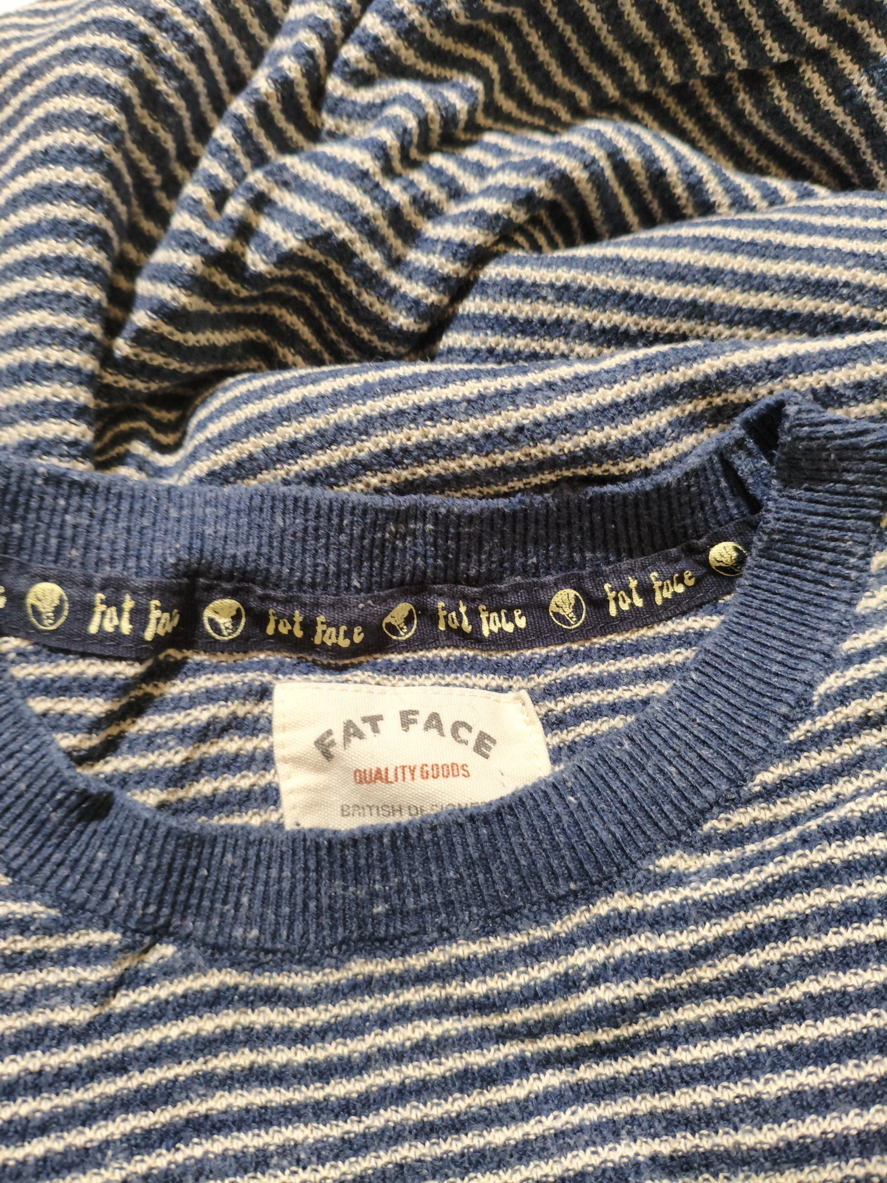 Fat Face Men's Jumper S Blue Striped 100% Other Crew Neck Pullover - Image 6