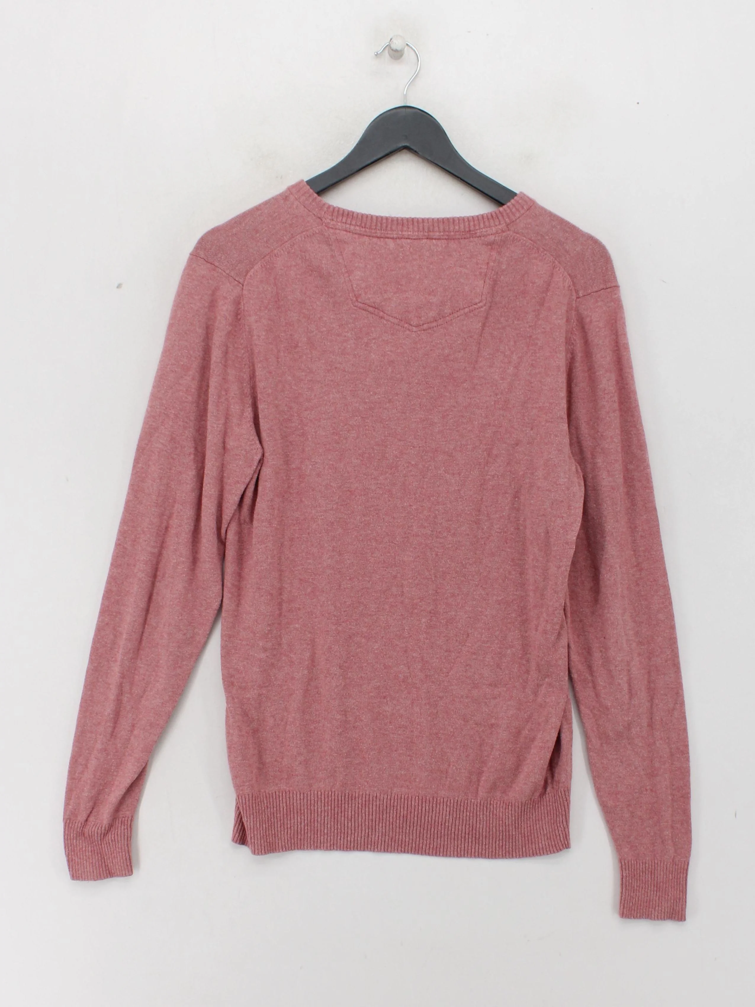Fat Face Men's Jumper S Pink Cotton with Cashmere Round Neck Pullover - Image 2