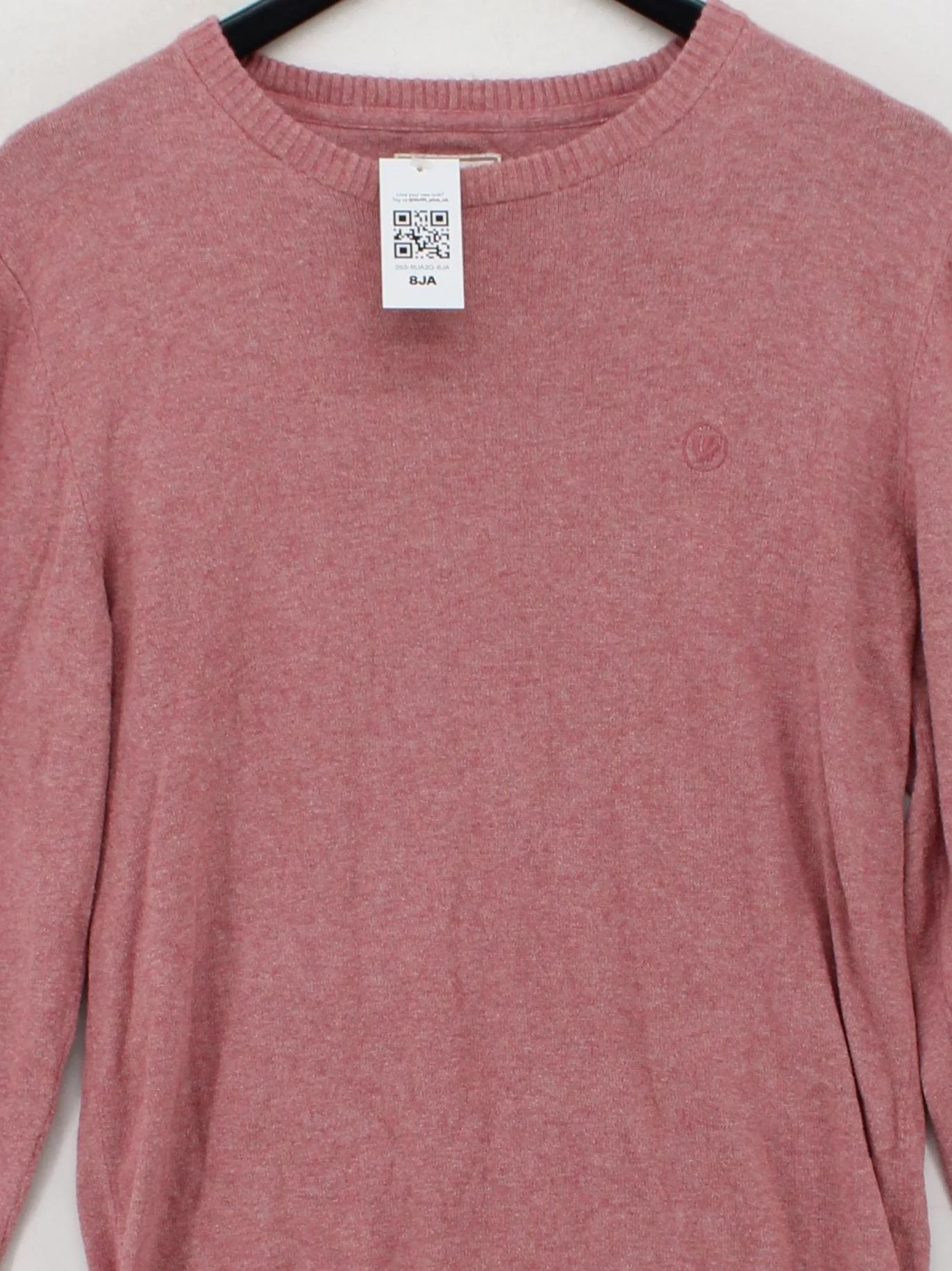 Fat Face Men's Jumper S Pink Cotton with Cashmere Round Neck Pullover - Image 3