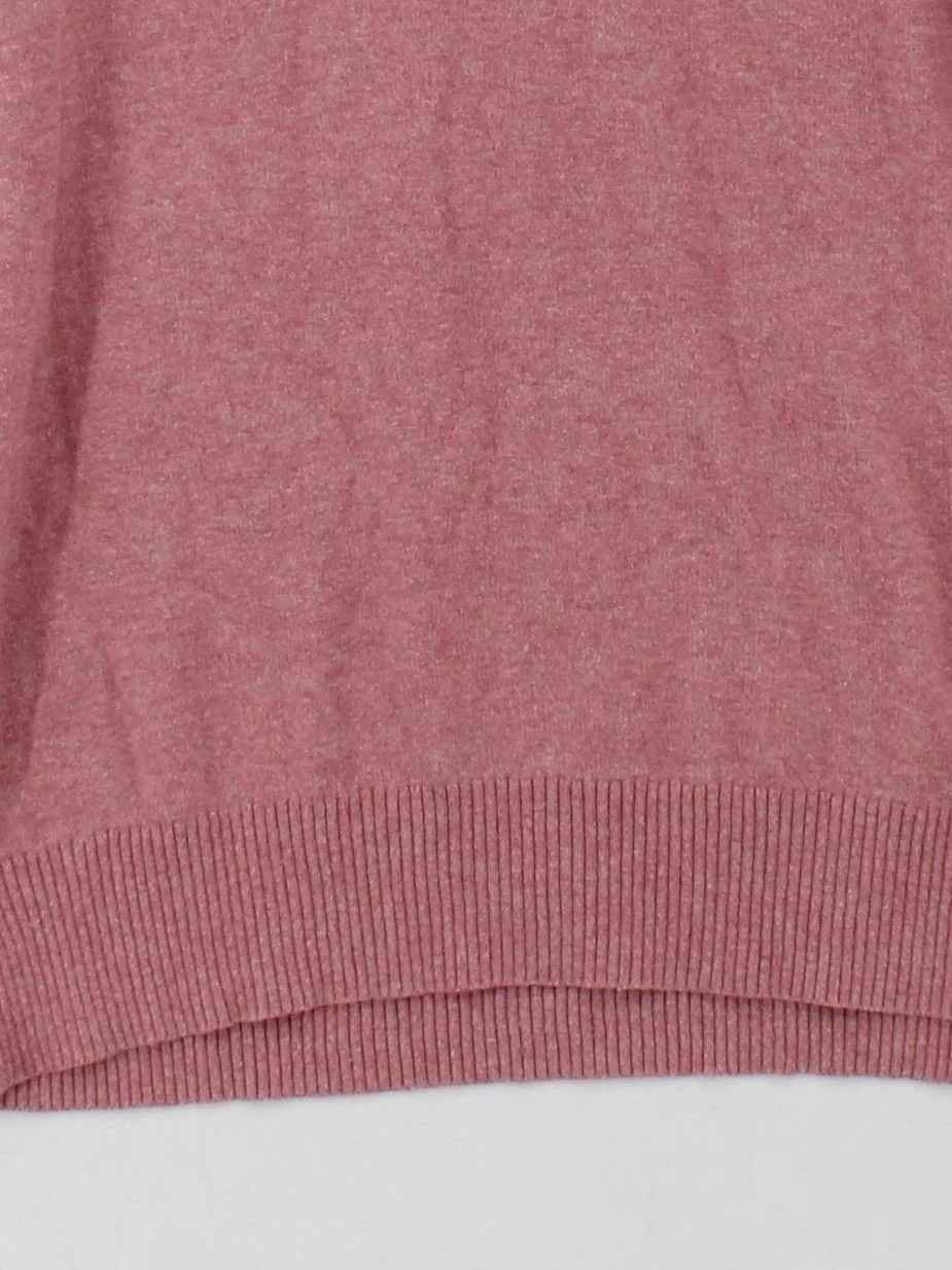 Fat Face Men's Jumper S Pink Cotton with Cashmere Round Neck Pullover - Image 4