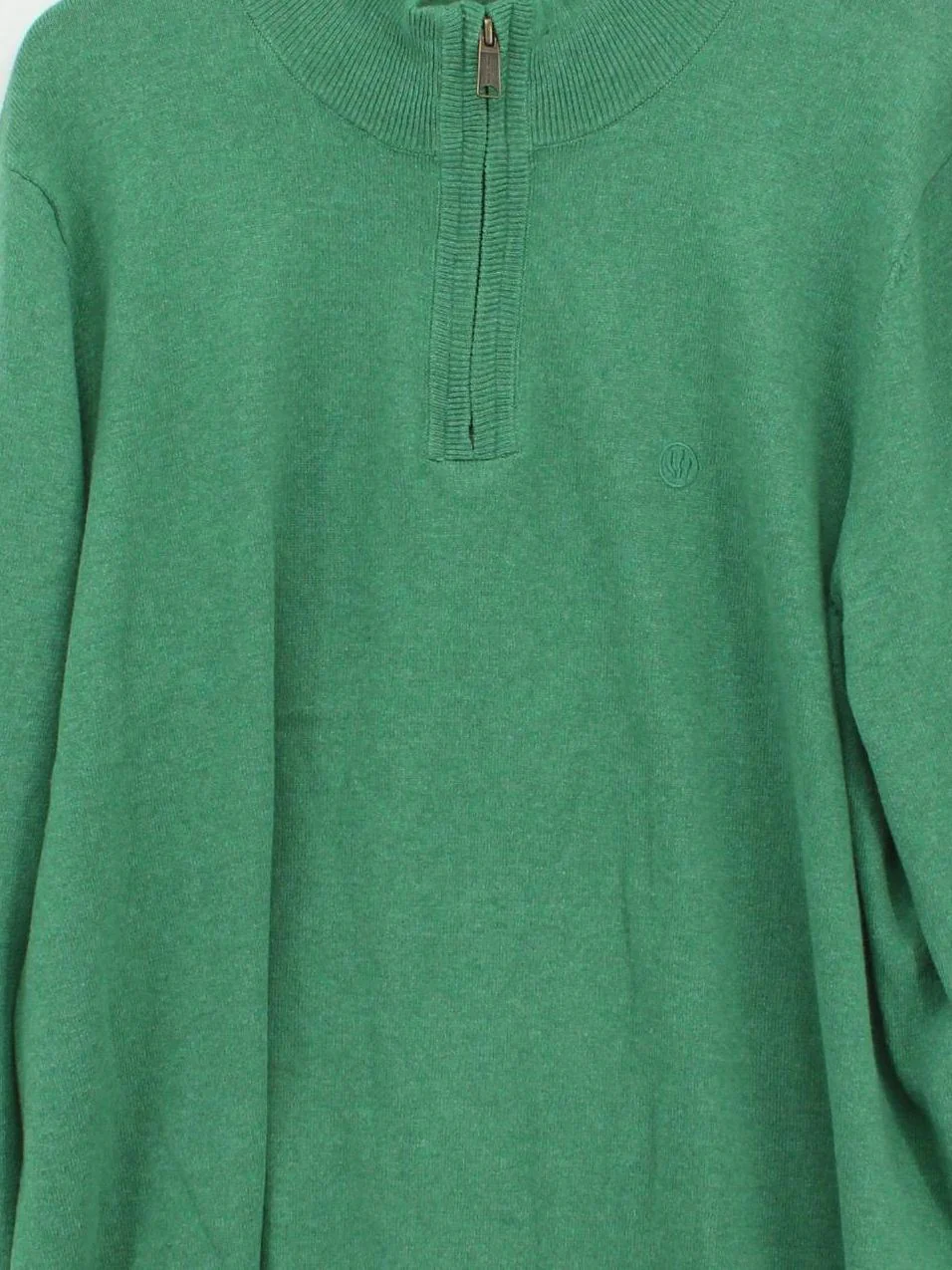 Fat Face Men's Jumper XXL Green Cotton with Wool Mock Neck Pullover - Image 3