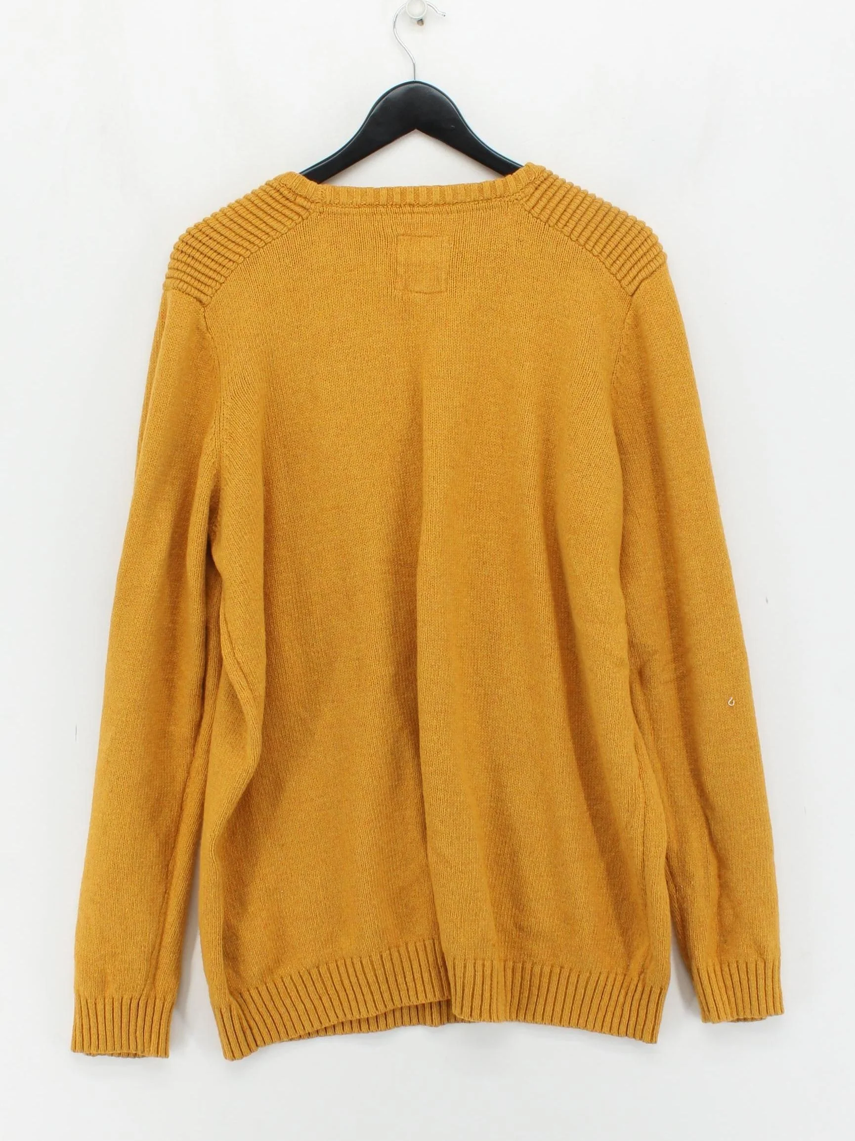 Fat Face Men's Jumper XXL Yellow Cotton with Nylon, Wool Crew Neck Pullover - Image 2