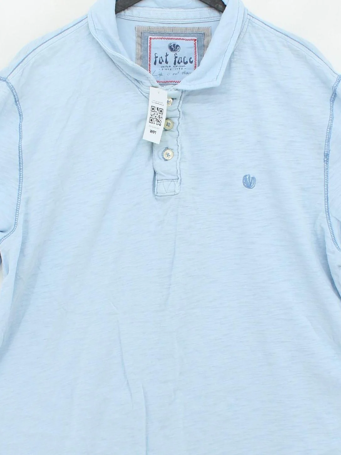 Fat Face Men's Polo XL Blue 100% Cotton Basic - Image 3