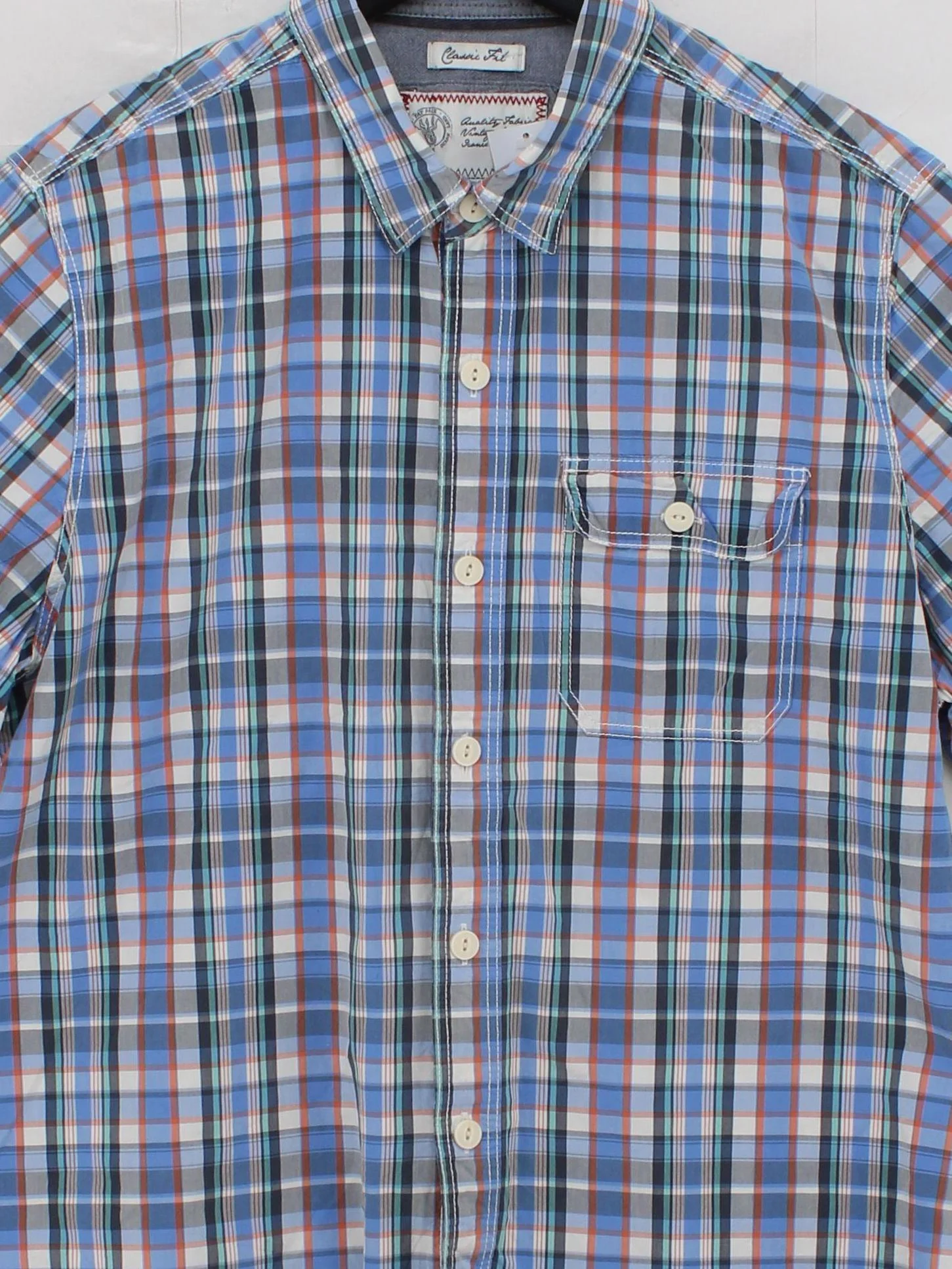 Fat Face Men's Shirt L Multi Checkered 100% Cotton Basic - Image 3