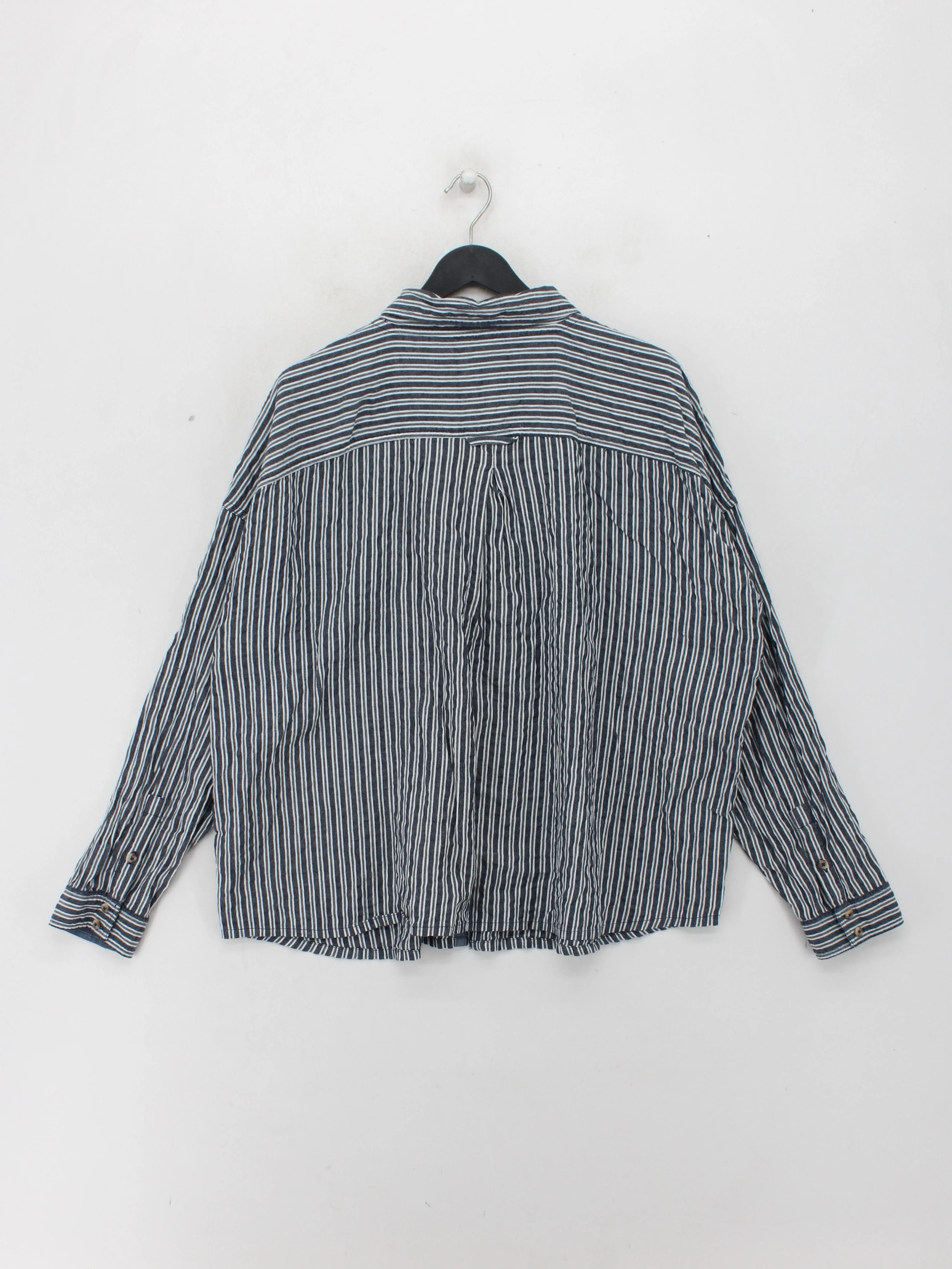 Fat Face Men's Shirt M Blue Striped Cotton with Viscose, Lyocell Modal Basic - Image 2