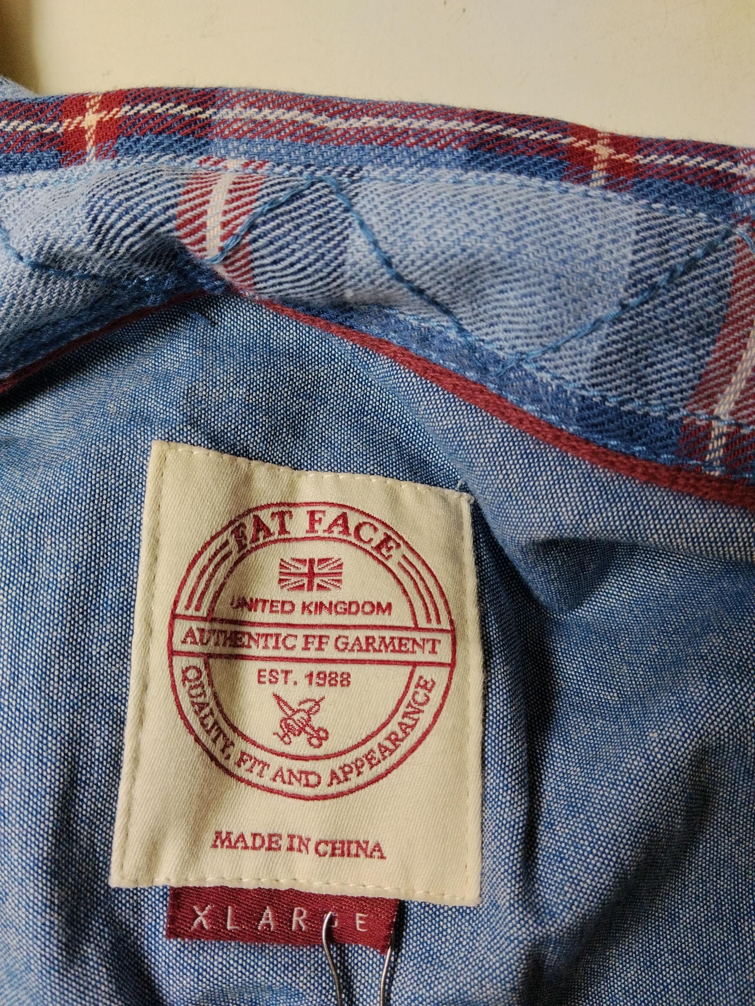 Fat Face Men's Shirt XL Blue Checkered 100% Other Basic - Image 5