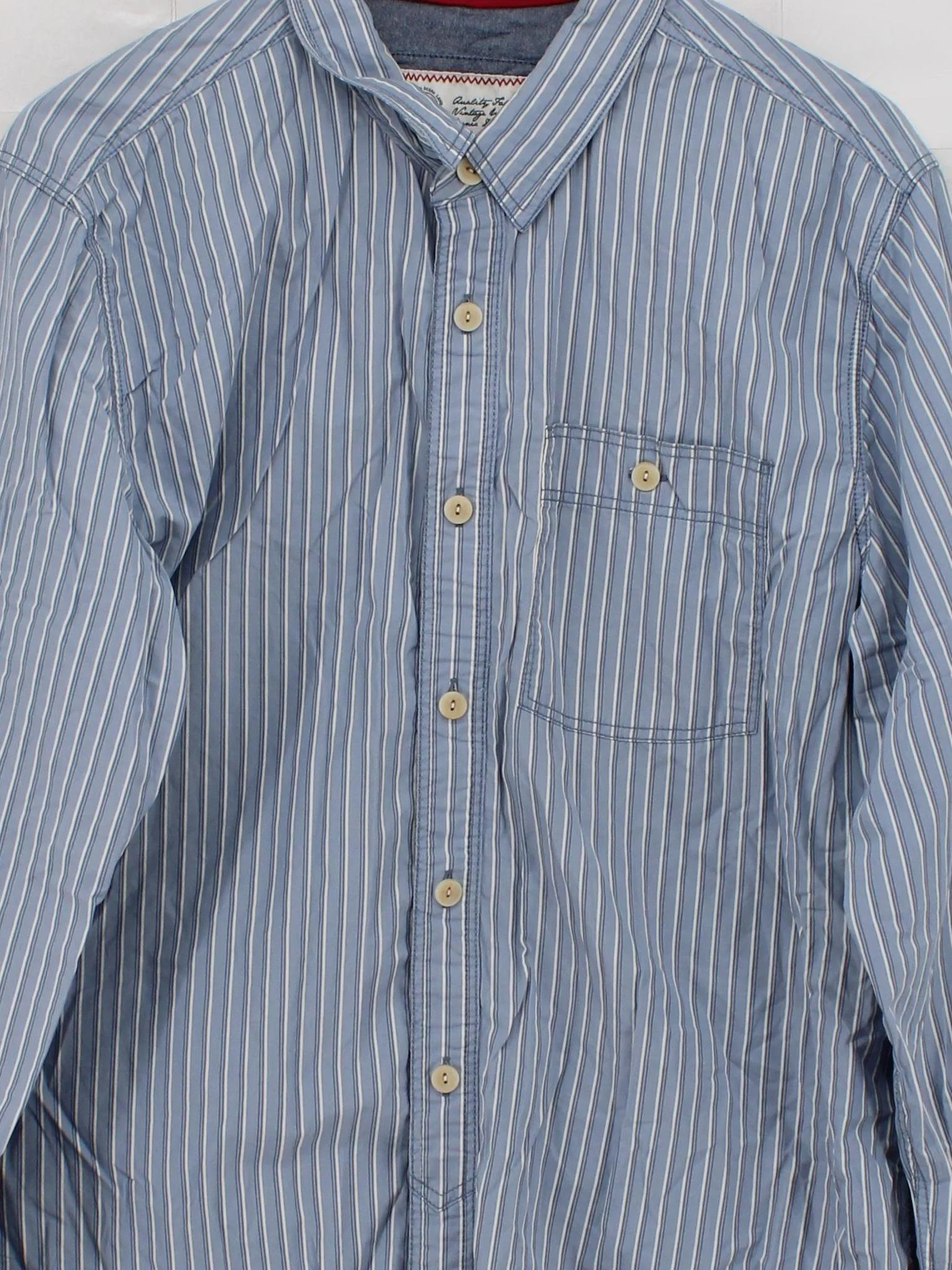 Fat Face Men's Shirt XL Blue Striped 100% Cotton Basic - Image 3