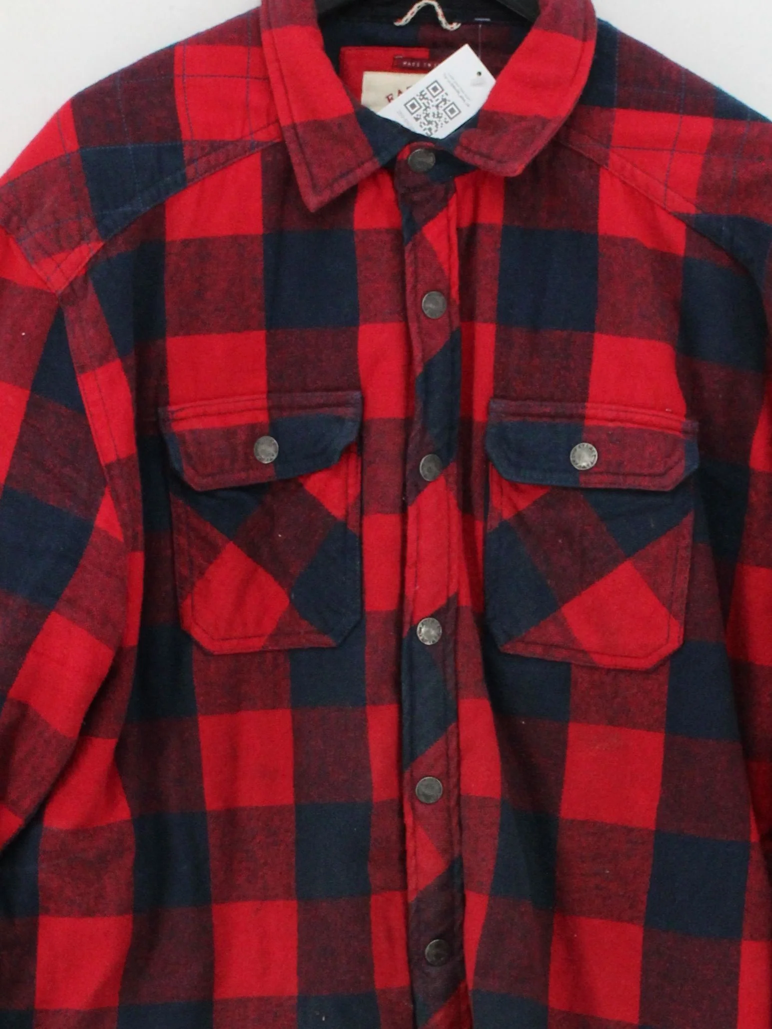 Fat Face Men's Shirt XL Red Checkered Cotton with Polyester Basic - Image 3