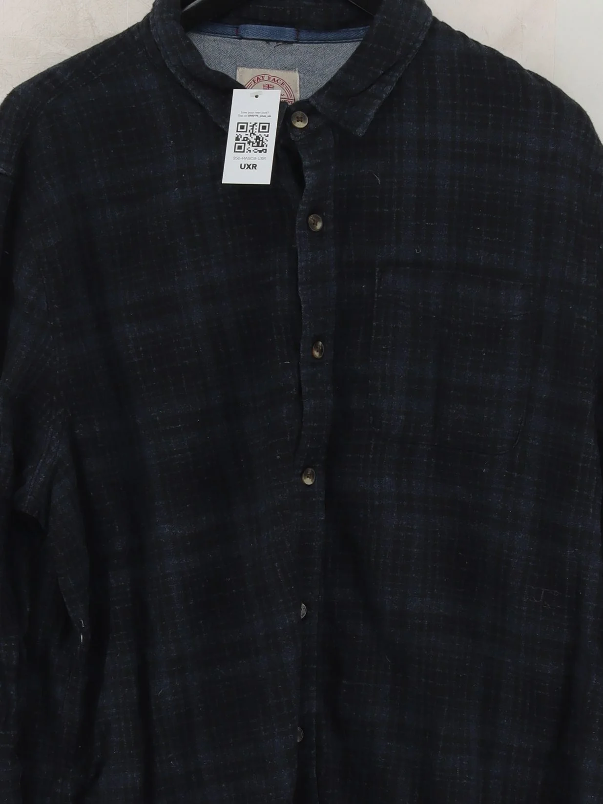 Fat Face Men's Shirt XXL Black Checkered 100% Cotton Basic - Image 3