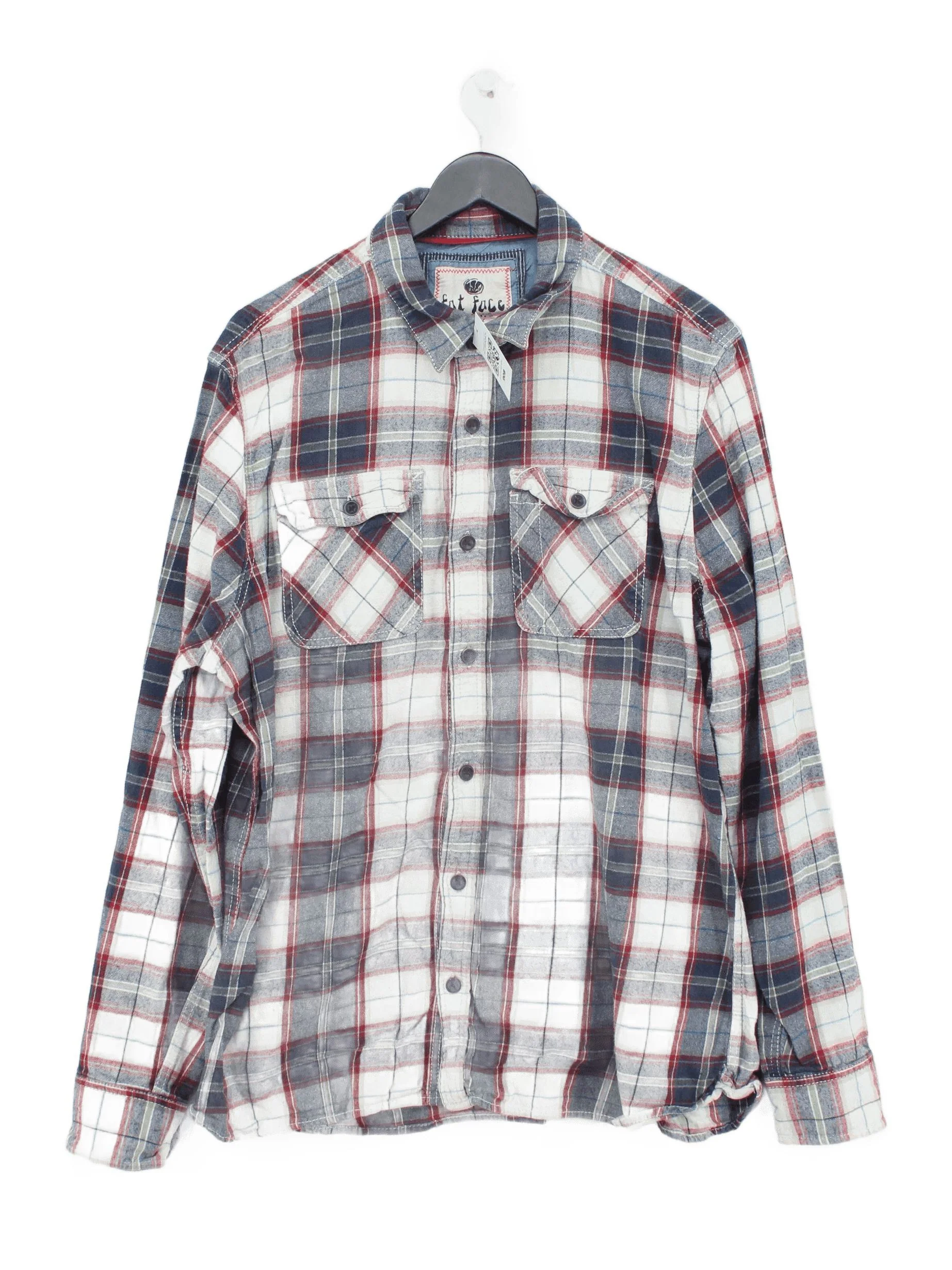 Fat Face Men's Shirt XXL Multi Checkered 100% Cotton Basic