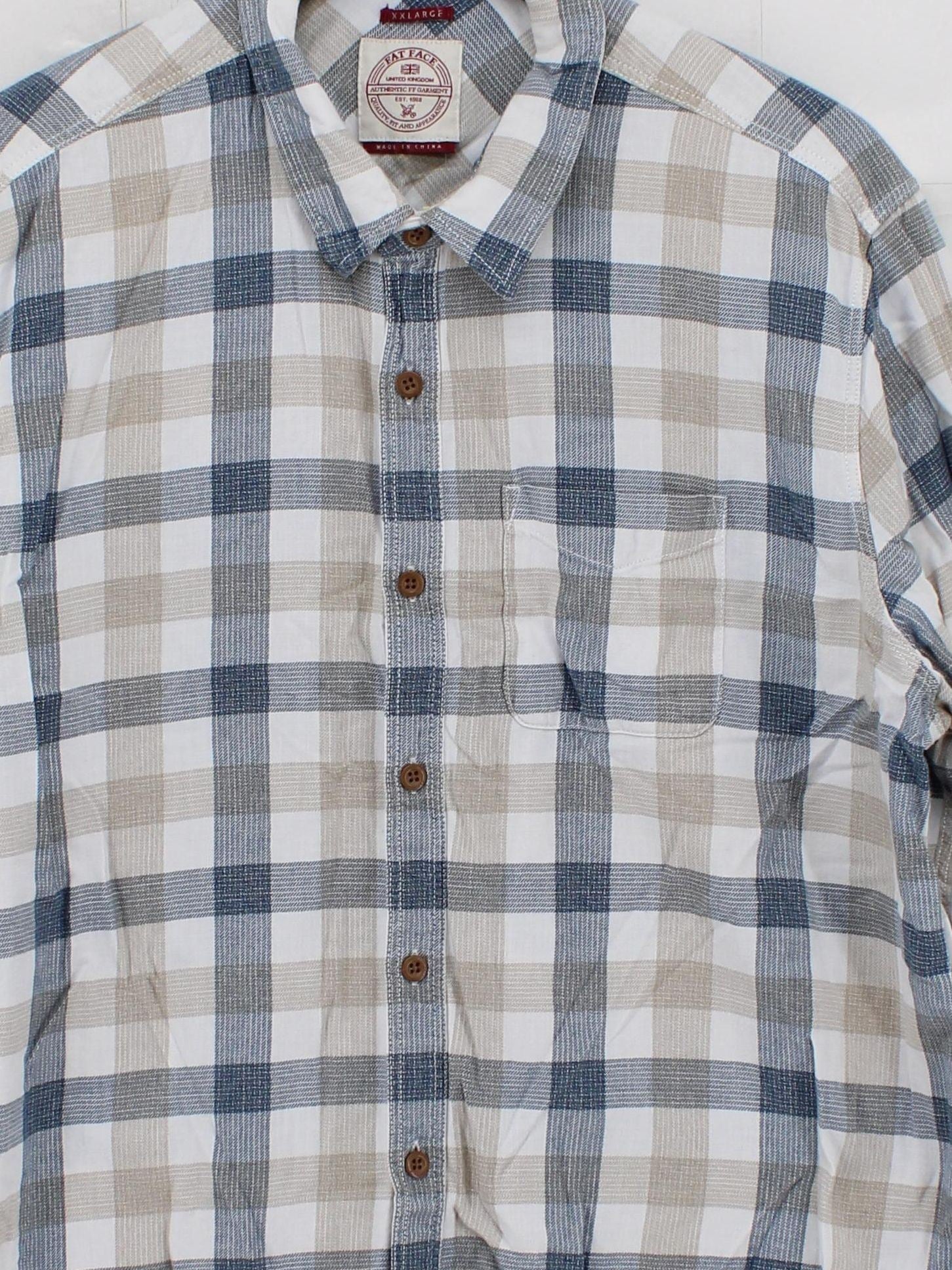Fat Face Men's Shirt XXL Multi Checkered 100% Cotton Basic - Image 3