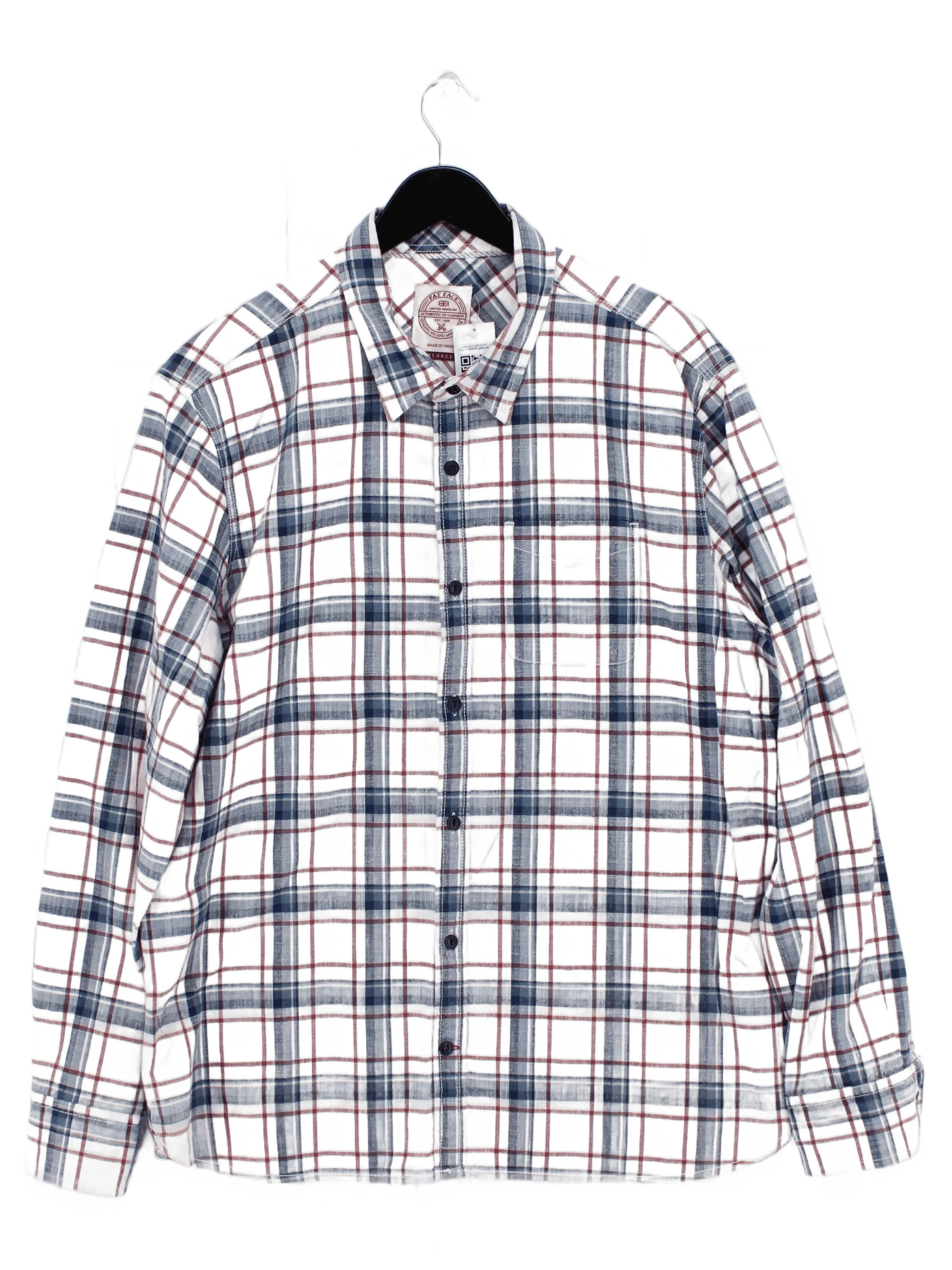 Fat Face Men's Shirt XXL Multi Checkered 100% Cotton Basic
