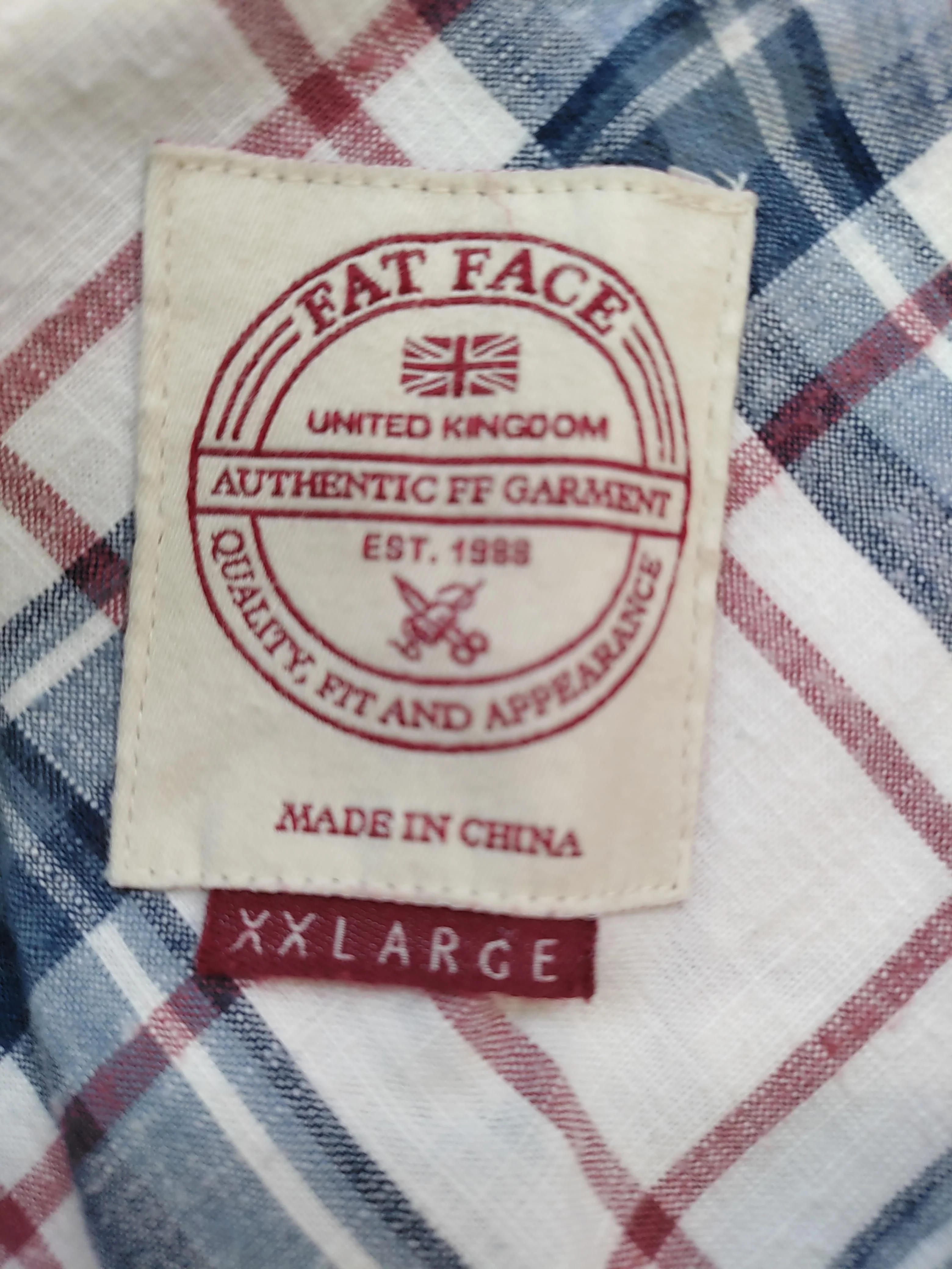 Fat Face Men's Shirt XXL Multi Checkered 100% Cotton Basic - Image 5