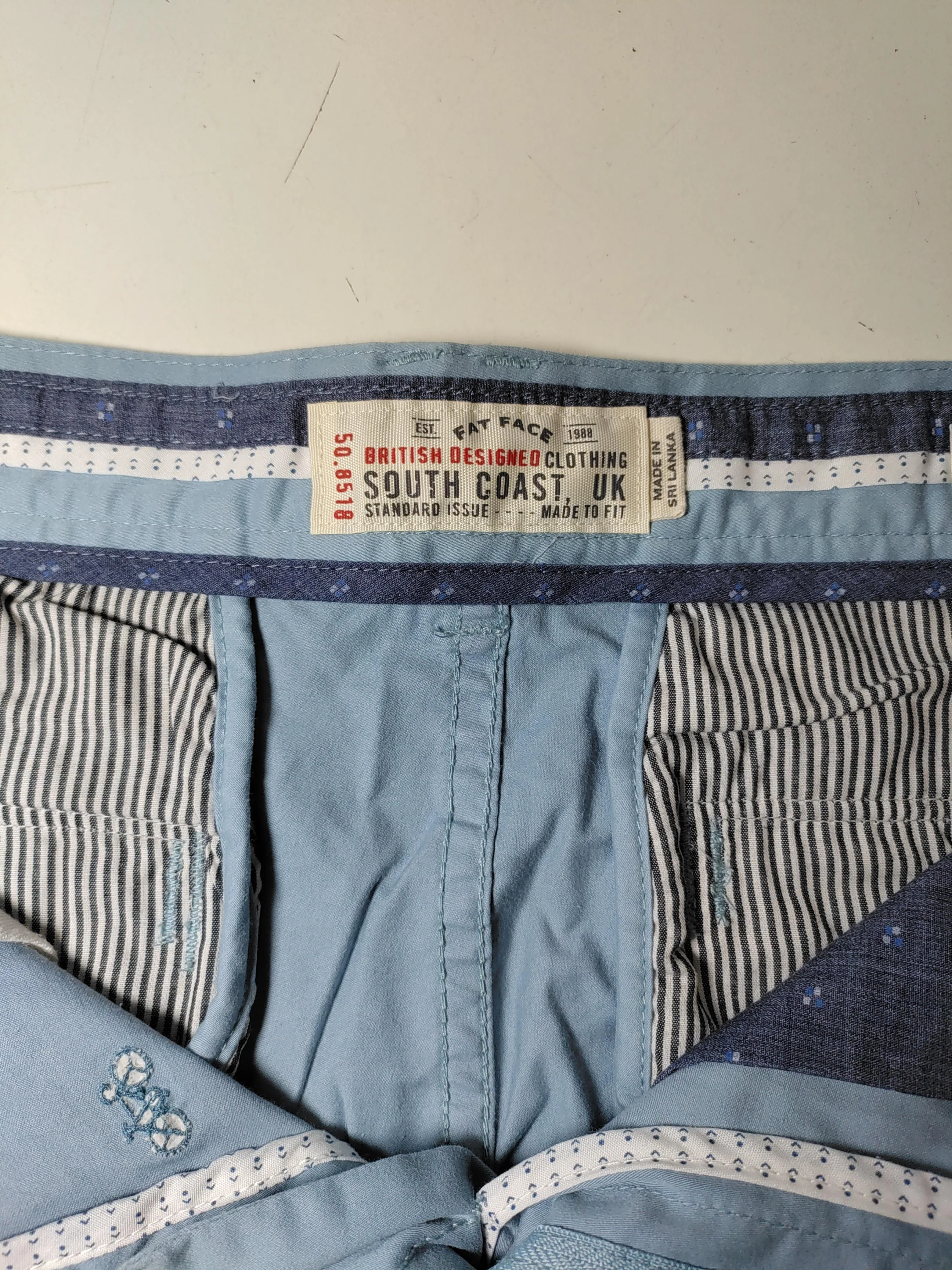 Fat Face Men's Shorts W 32 in Blue 100% Cotton Chino - Image 5