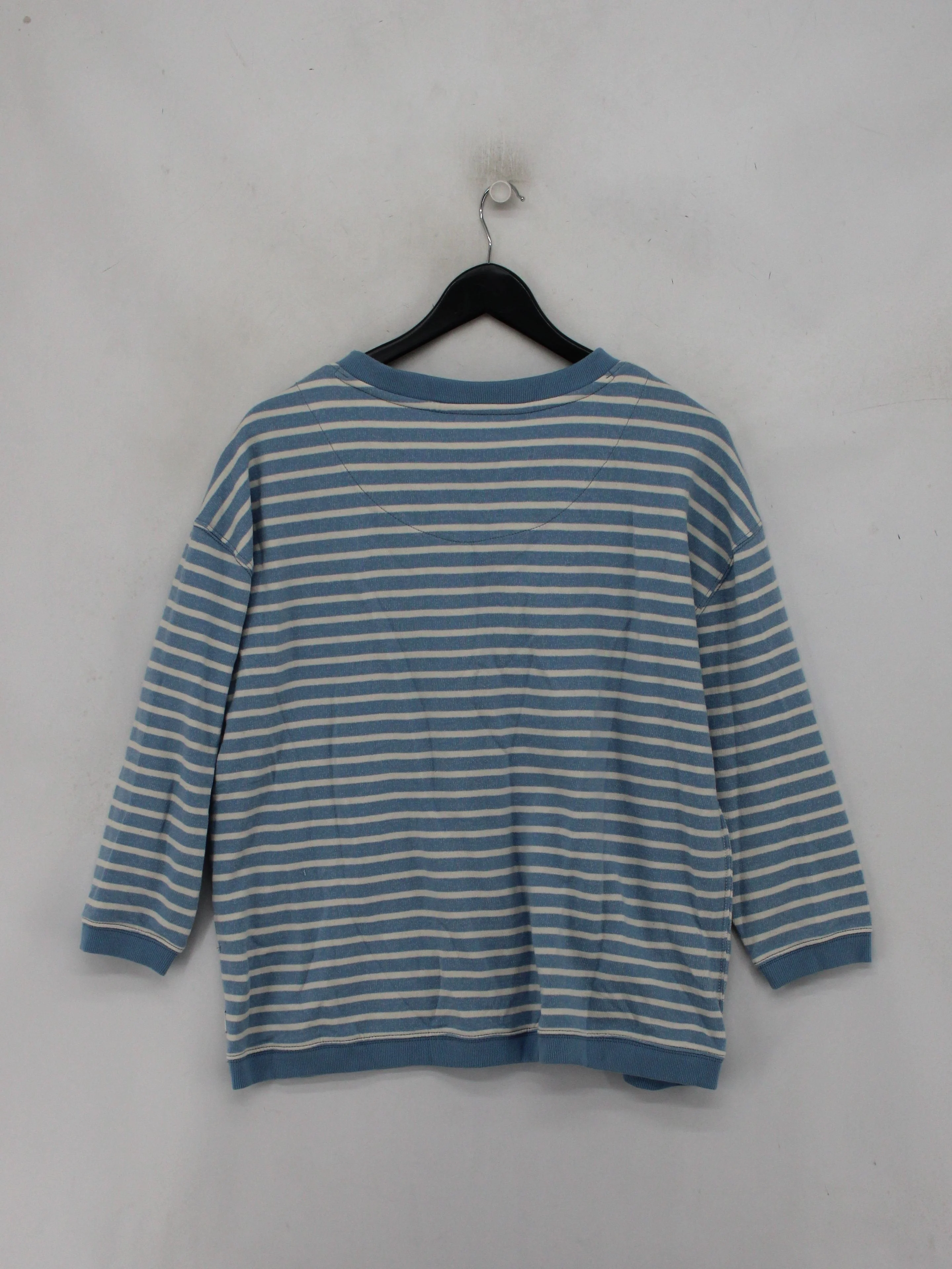 Fat Face Men's T-Shirt L Blue Striped 100% Cotton Basic - Image 2