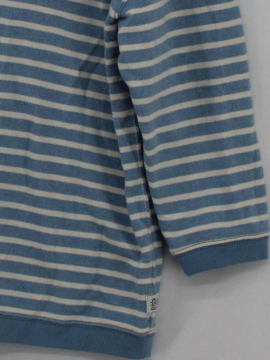 Fat Face Men's T-Shirt L Blue Striped 100% Cotton Basic - Image 4