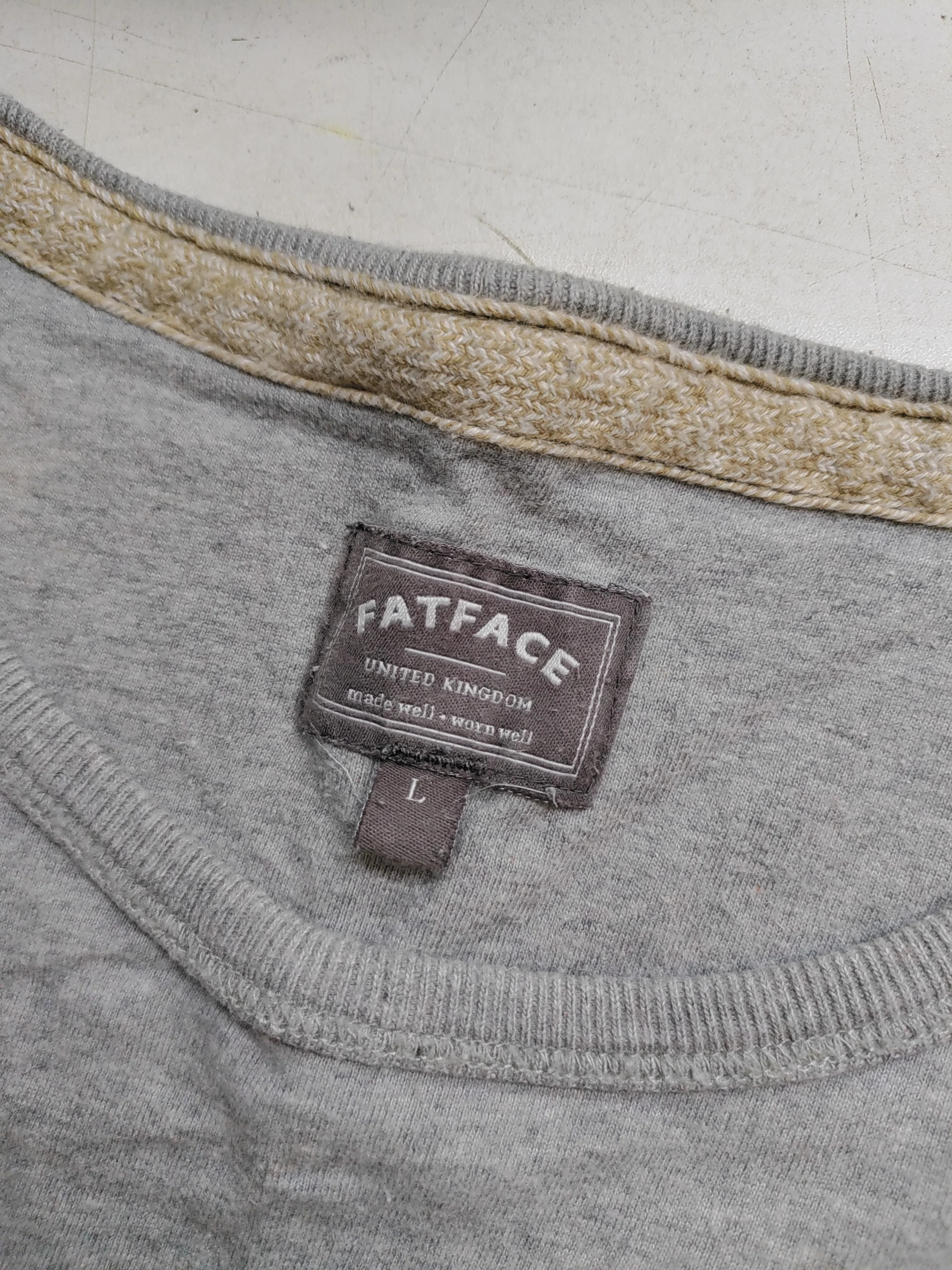 Fat Face Men's T-Shirt L Grey Graphic 100% Cotton Basic - Image 5
