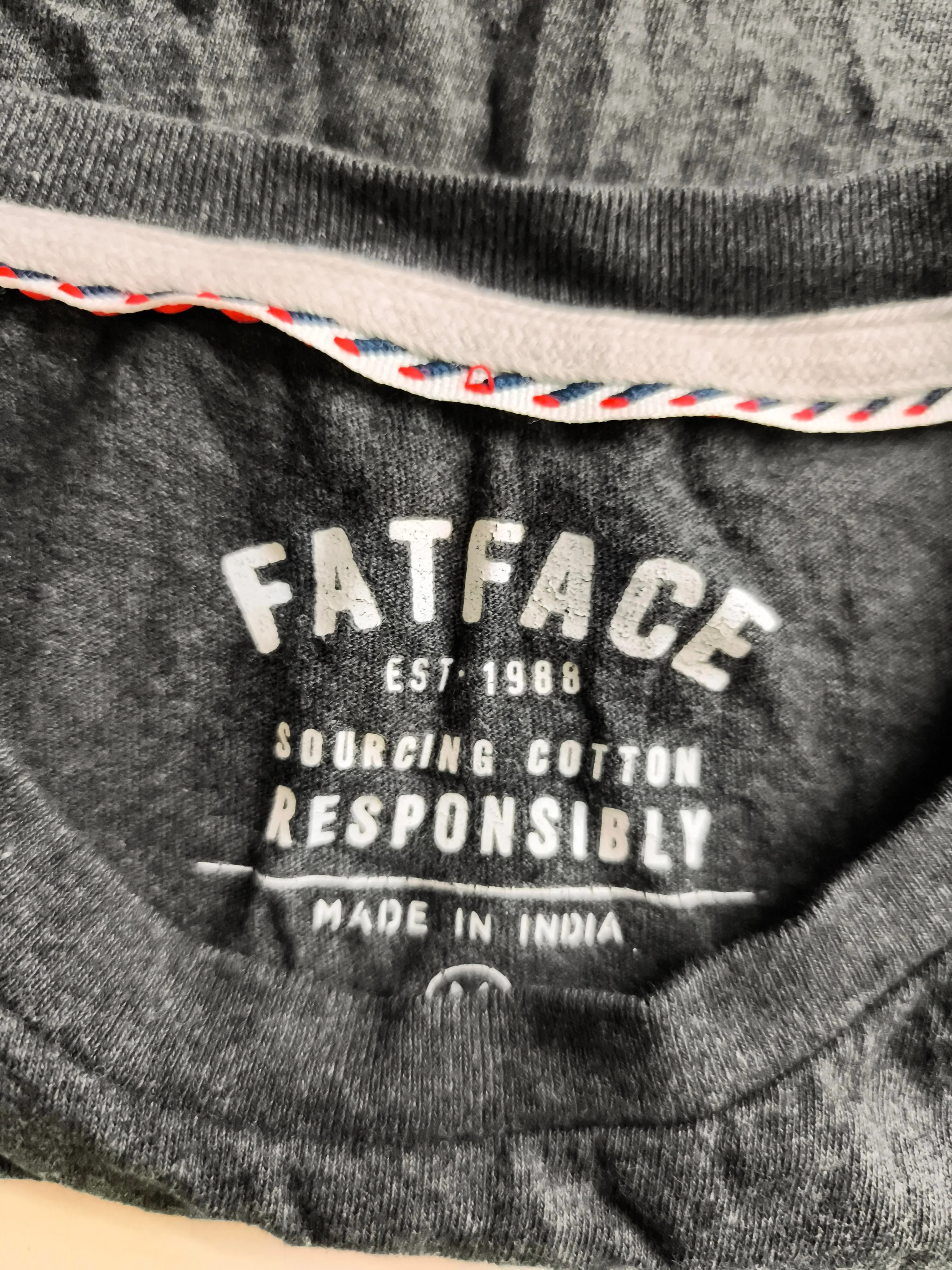 Fat Face Men's T-Shirt M Grey 100% Cotton Basic - Image 5