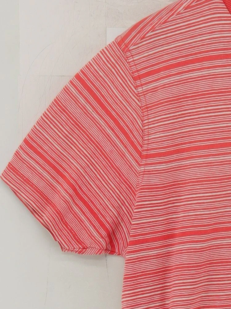 Fat Face Men's T-Shirt M Red Striped Cotton with Linen Basic - Image 4